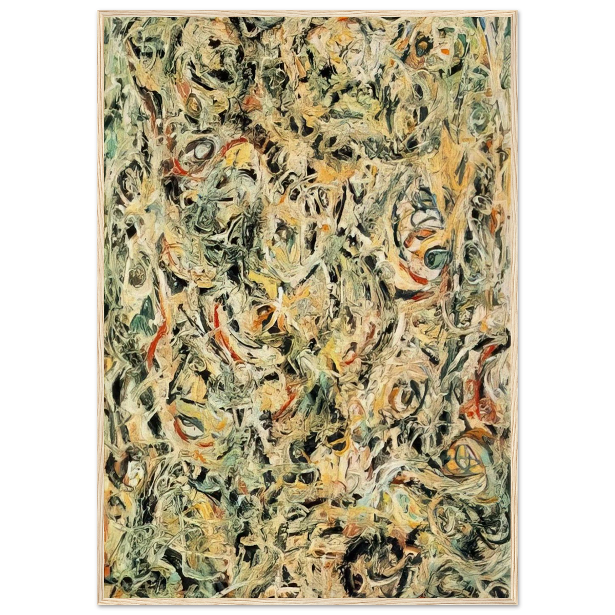 EYES IN THE HEAT 1946 Framed Poster | Jackson Pollock Framed Prints Wall Art | Jackson Pollock Store