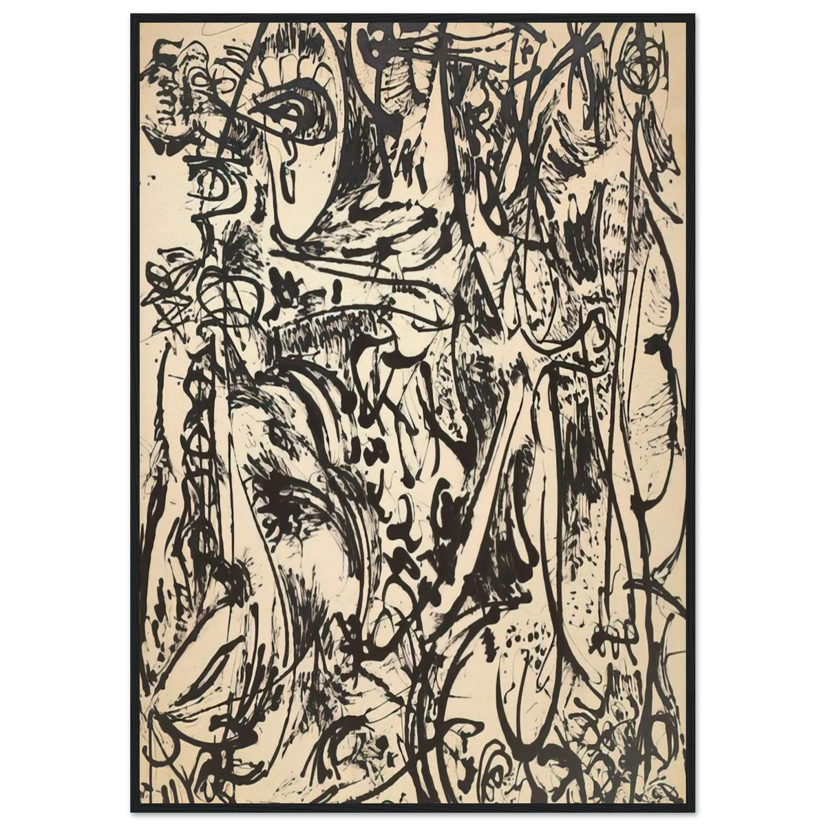 ECHO 1951 Framed Poster | Jackson Pollock Framed Prints Wall Art | Jackson Pollock Store