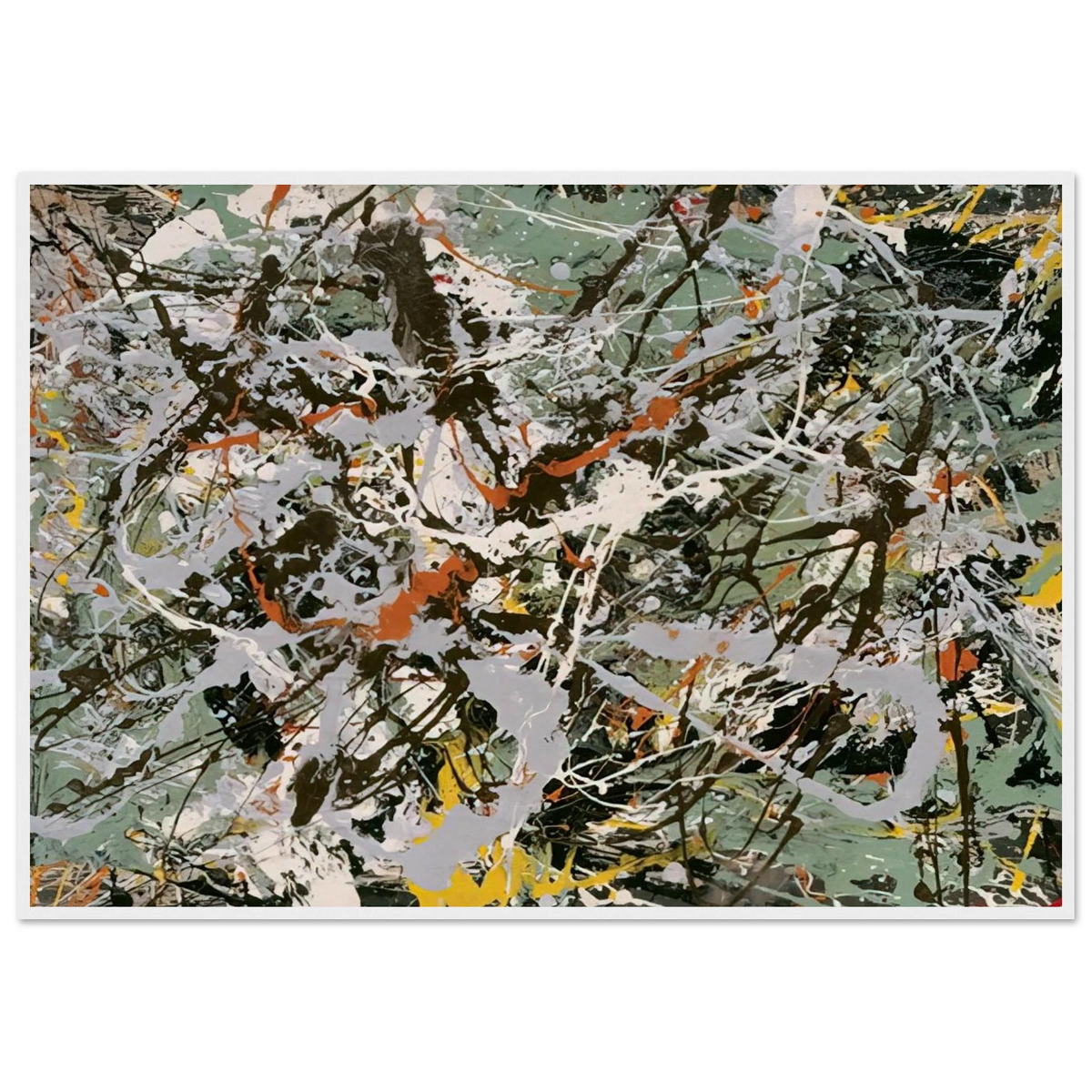 UNTITLED GREEN SILVER 1949 Framed Poster | Jackson Pollock Framed Prints Wall Art | Jackson Pollock Store