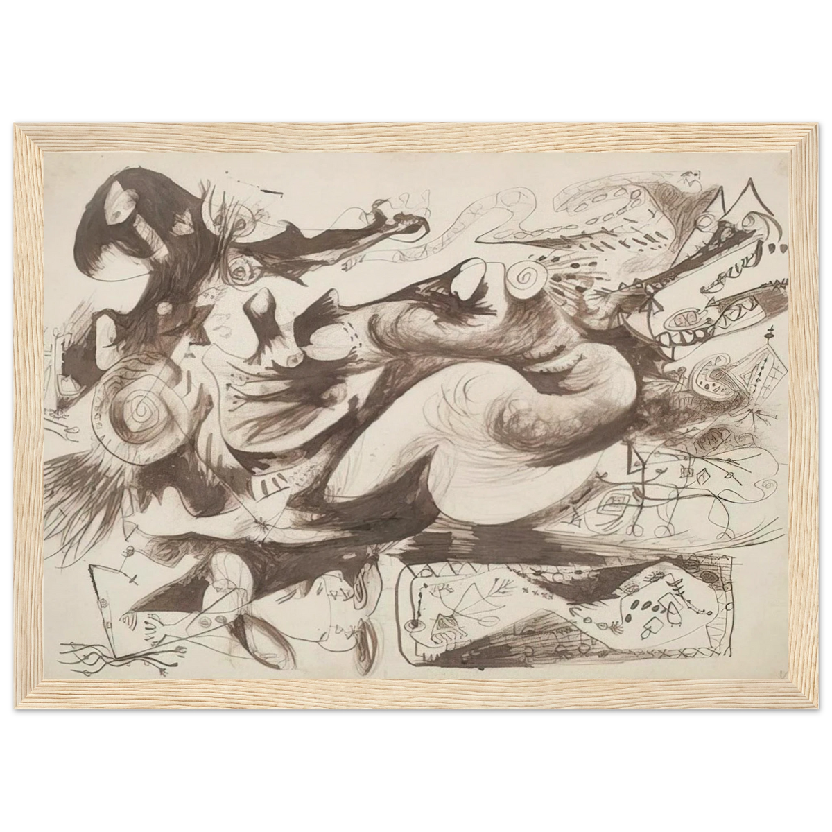 UNTITLED O CONNOR THAW 770 Framed Poster | Jackson Pollock Framed Prints Wall Art | Jackson Pollock Store