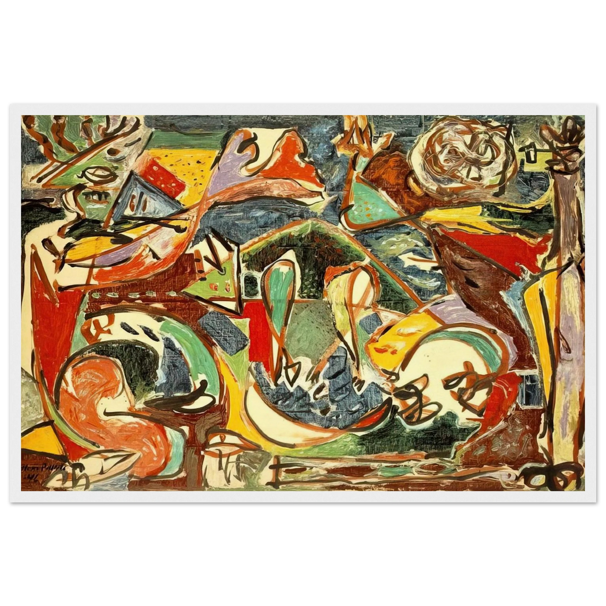 THE KEY Framed Poster | Jackson Pollock Framed Prints Wall Art | Jackson Pollock Store