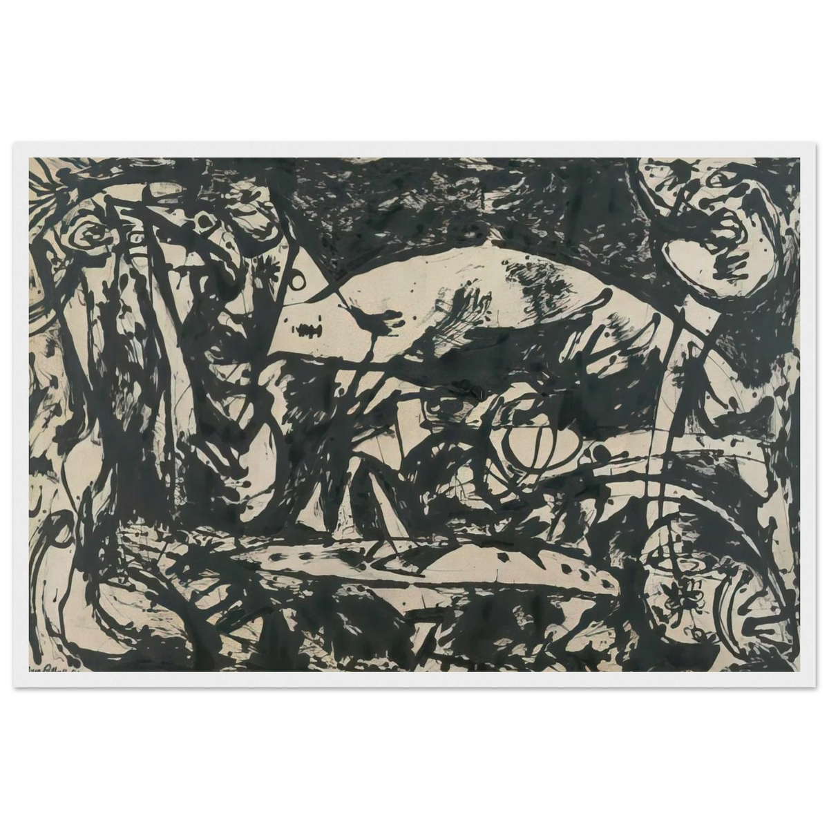 NUMBER 14 Framed Poster | Jackson Pollock Framed Prints Wall Art | Jackson Pollock Store
