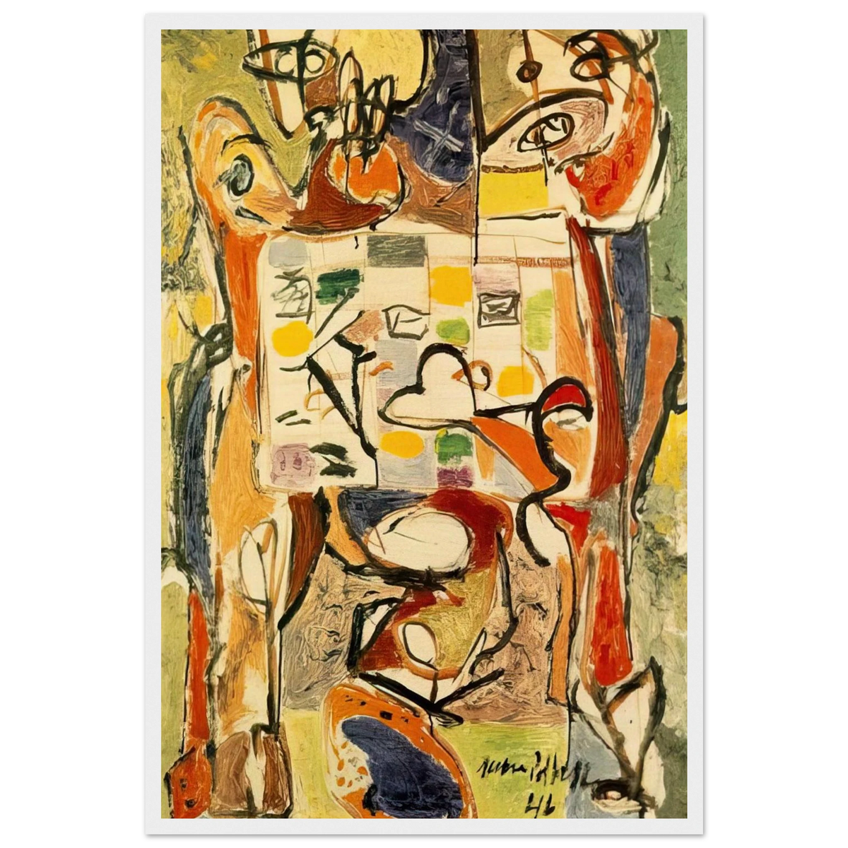 THE TEA CUP Framed Poster | Jackson Pollock Framed Prints Wall Art | Jackson Pollock Store