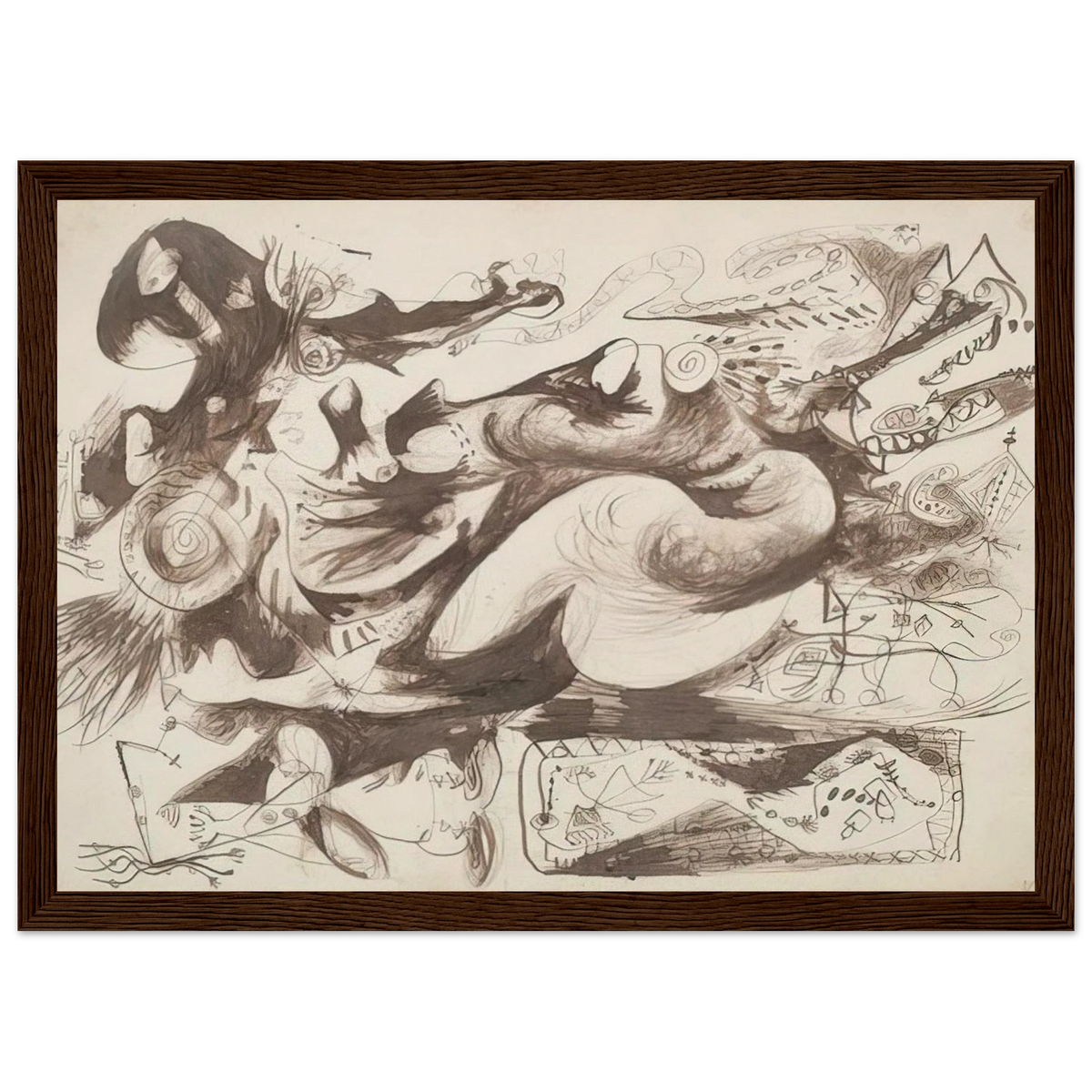 UNTITLED O CONNOR THAW 770 Framed Poster | Jackson Pollock Framed Prints Wall Art | Jackson Pollock Store