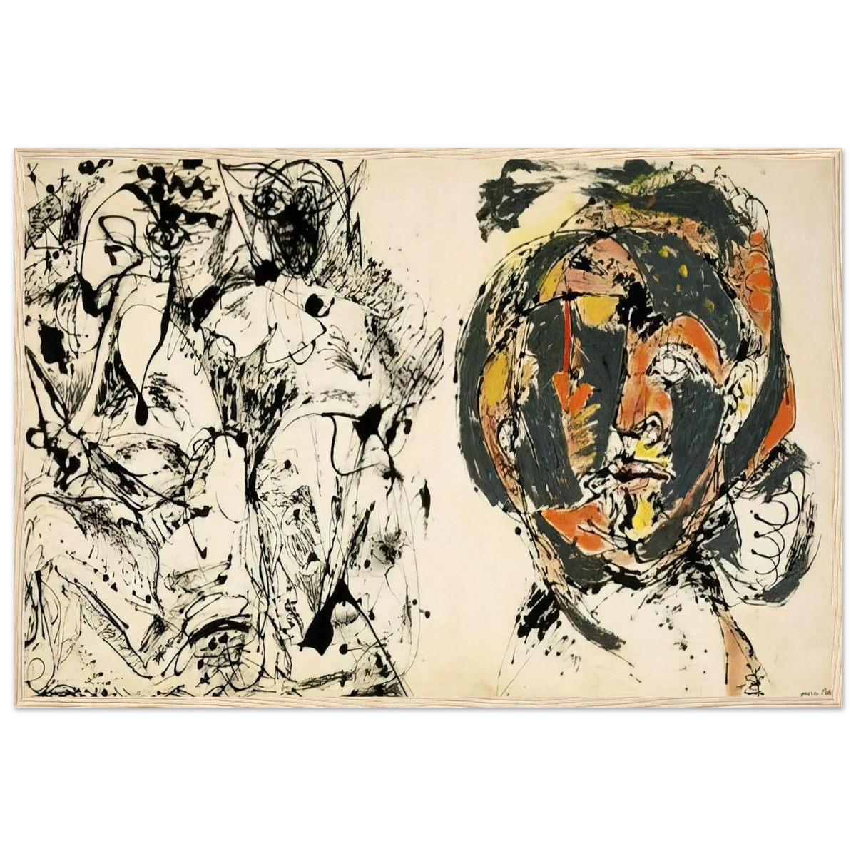 PORTRAIT AND A DREAM 1953 Framed Poster | Jackson Pollock Framed Prints Wall Art | Jackson Pollock Store