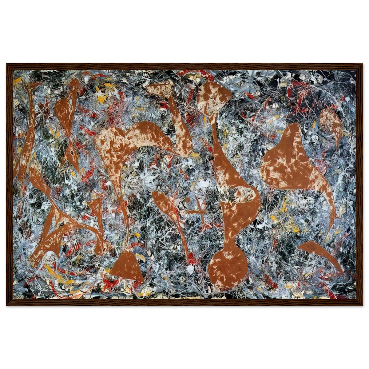NUMBER 7 OUT OF THE WEB 1949 Framed Poster | Jackson Pollock Framed Prints Wall Art | Jackson Pollock Store