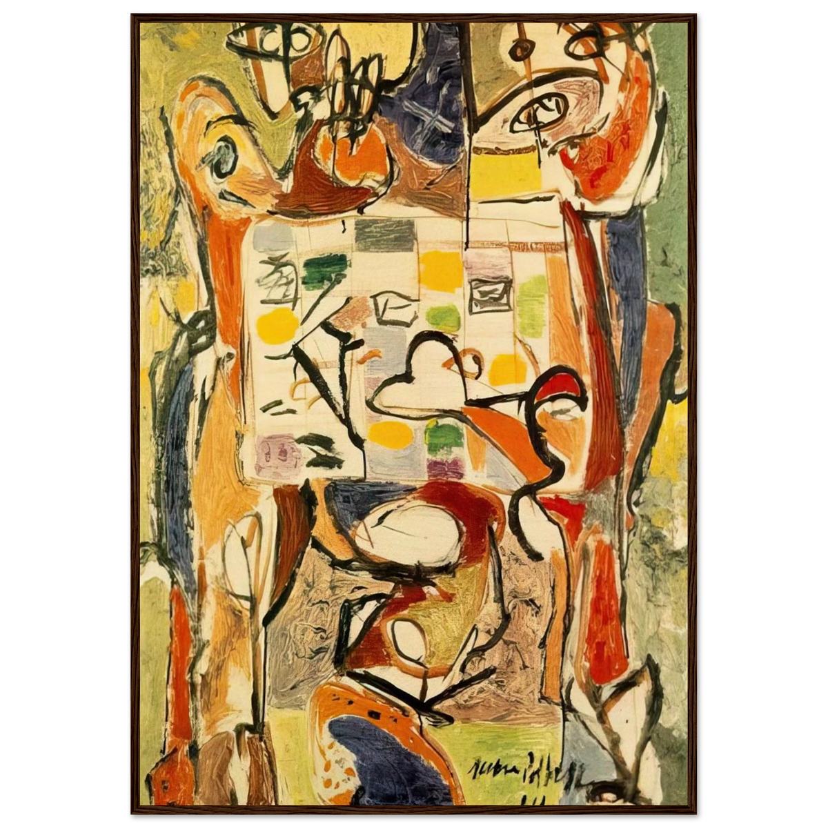 THE TEA CUP Framed Poster | Jackson Pollock Framed Prints Wall Art | Jackson Pollock Store