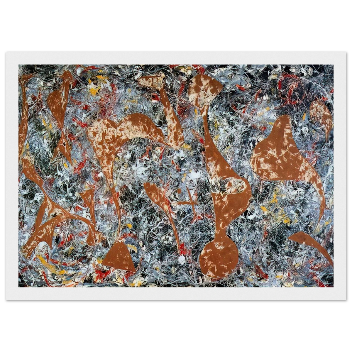 NUMBER 7 OUT OF THE WEB 1949 Framed Poster | Jackson Pollock Framed Prints Wall Art | Jackson Pollock Store