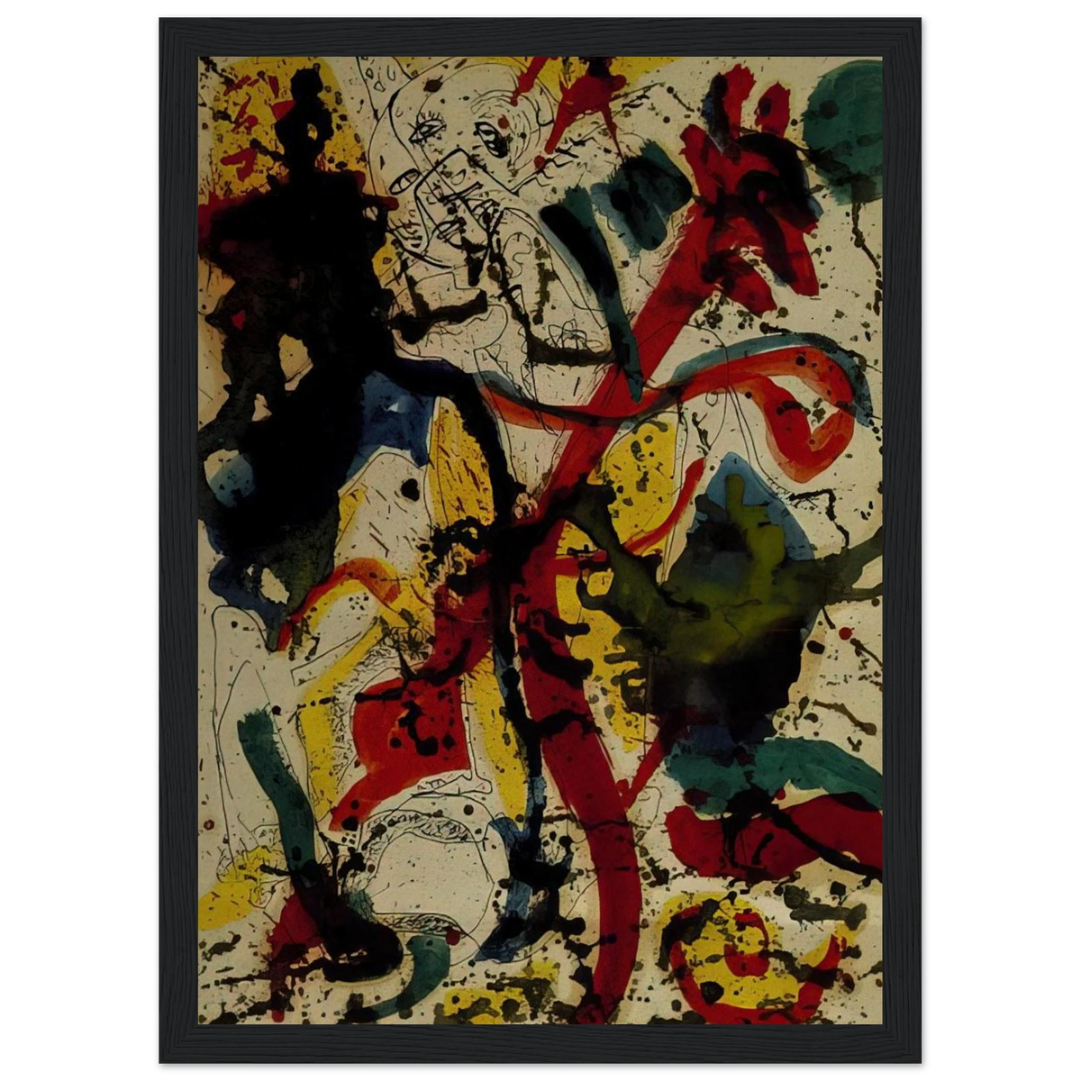 UNTITLED 1944 Framed Poster | Jackson Pollock Framed Prints Wall Art | Jackson Pollock Store