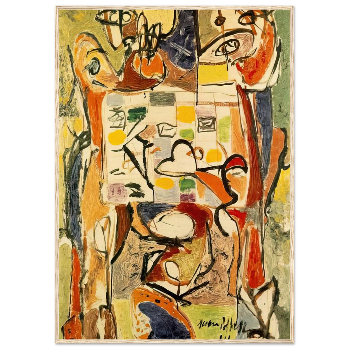 THE TEA CUP Framed Poster | Jackson Pollock Framed Prints Wall Art | Jackson Pollock Store