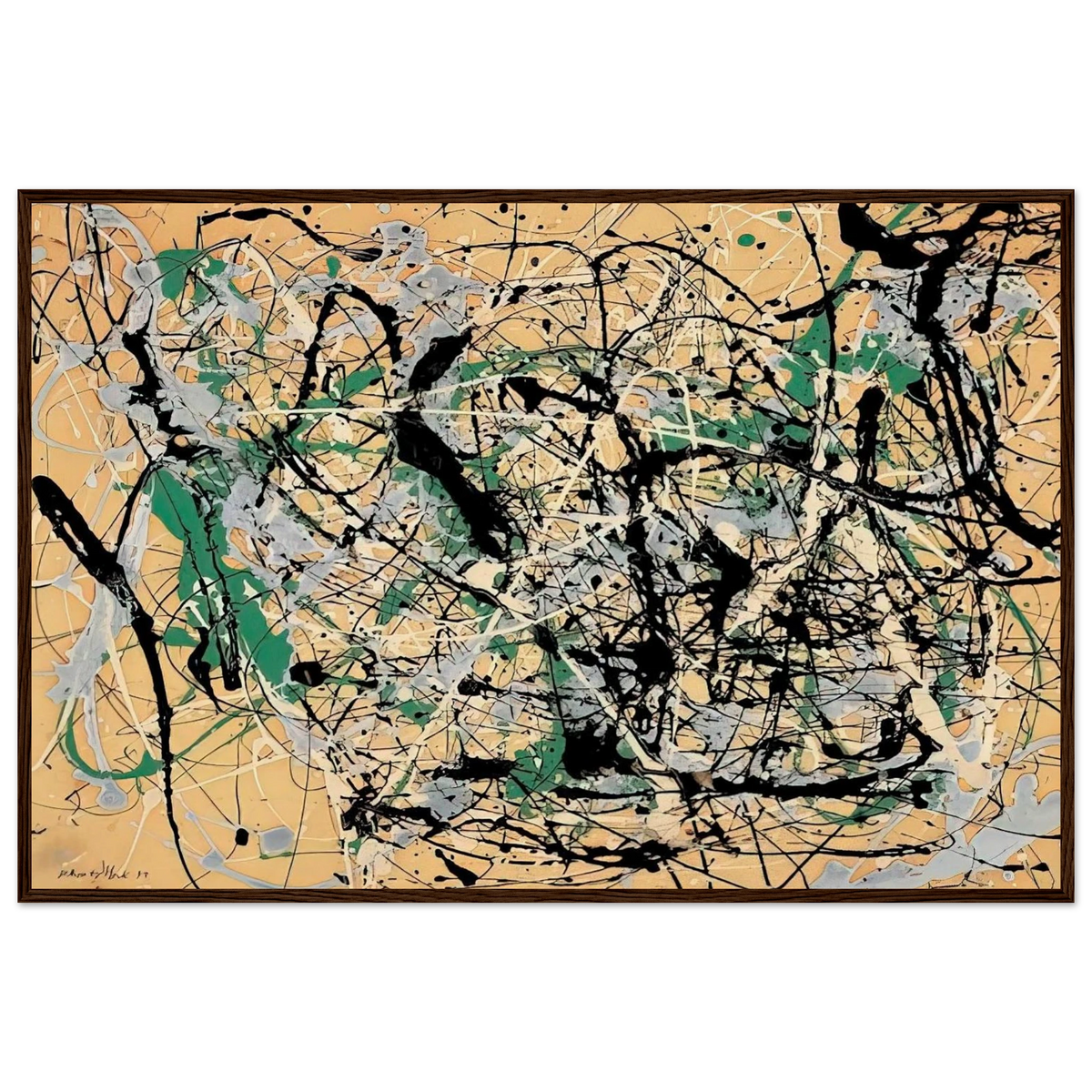 NUMBER 17 1949 Framed Poster | Jackson Pollock Framed Prints Wall Art | Jackson Pollock Store