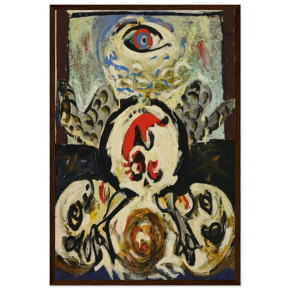 BIRD 1941 Framed Poster | Jackson Pollock Framed Prints Wall Art | Jackson Pollock Store