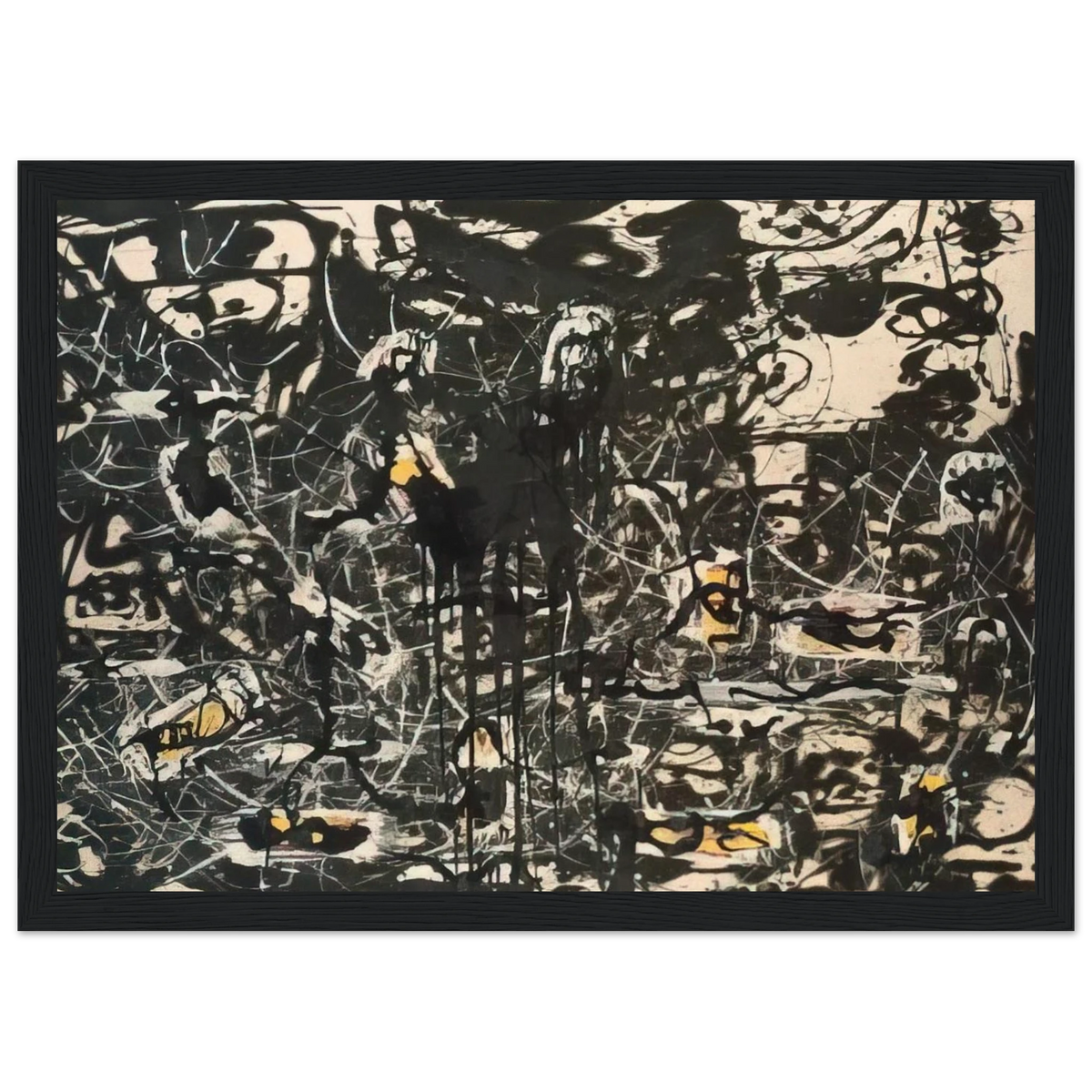 YELLOW ISLANDS Framed Poster | Jackson Pollock Framed Prints Wall Art | Jackson Pollock Store