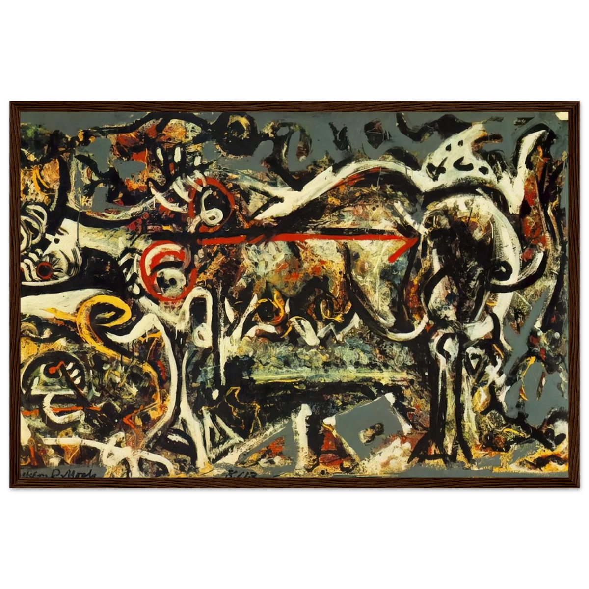 THE SHE WOLF Framed Poster | Jackson Pollock Framed Prints Wall Art | Jackson Pollock Store