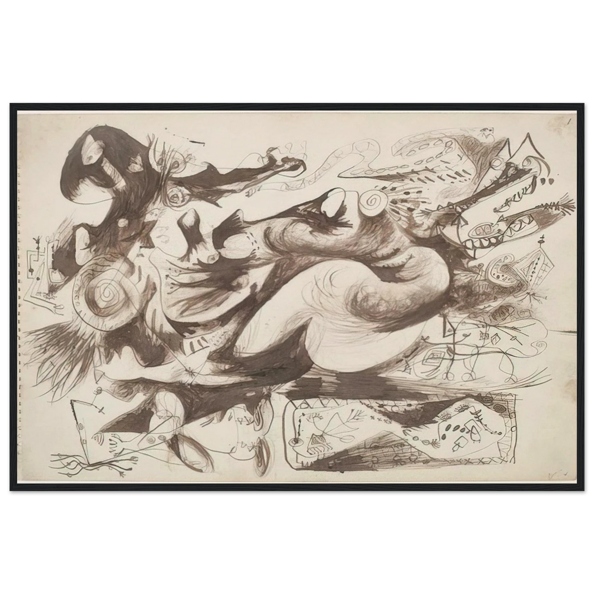 UNTITLED O CONNOR THAW 770 Framed Poster | Jackson Pollock Framed Prints Wall Art | Jackson Pollock Store