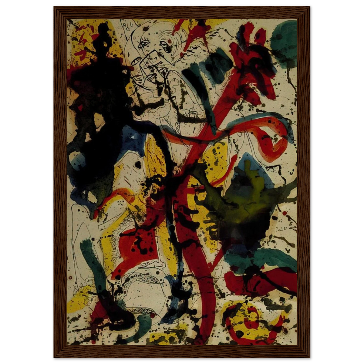 UNTITLED 1944 Framed Poster | Jackson Pollock Framed Prints Wall Art | Jackson Pollock Store