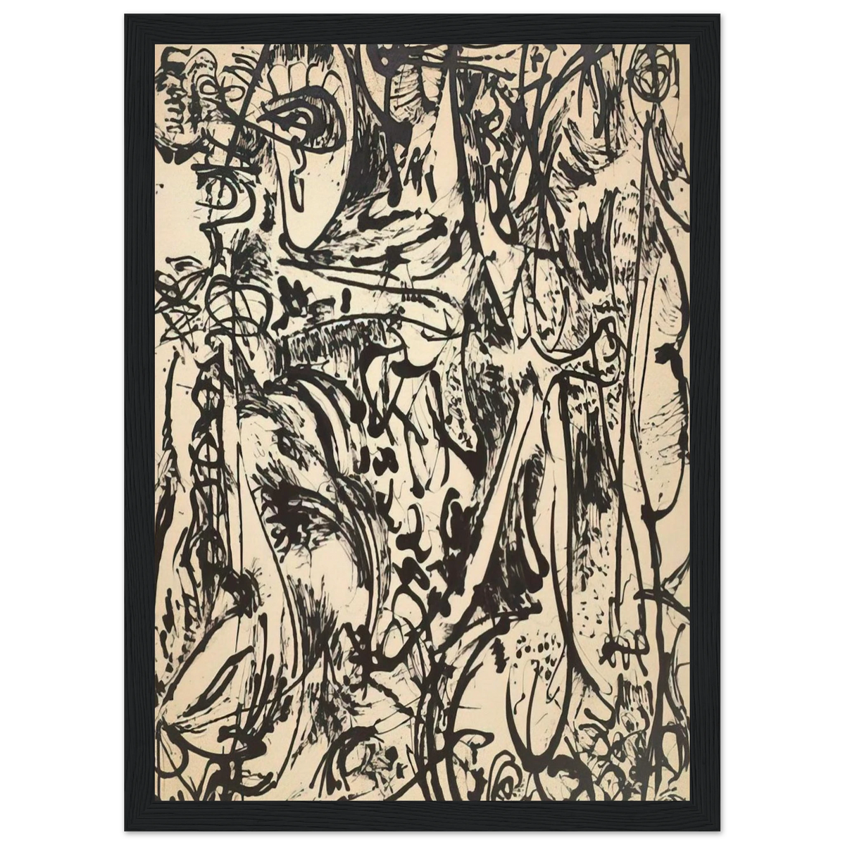 ECHO 1951 Framed Poster | Jackson Pollock Framed Prints Wall Art | Jackson Pollock Store