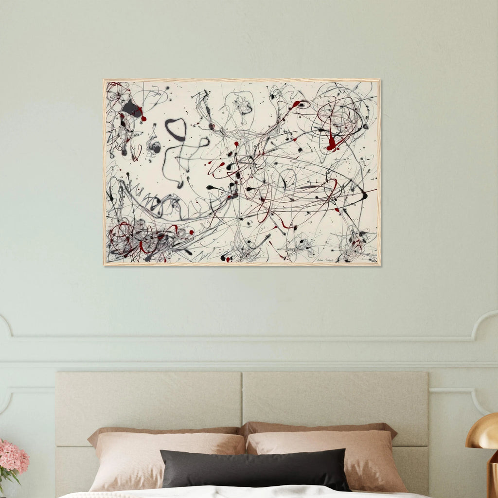 NUMBER 4 GRAY AND RED 1948 Framed Poster | Jackson Pollock Framed Prints Wall Art | Jackson Pollock Store