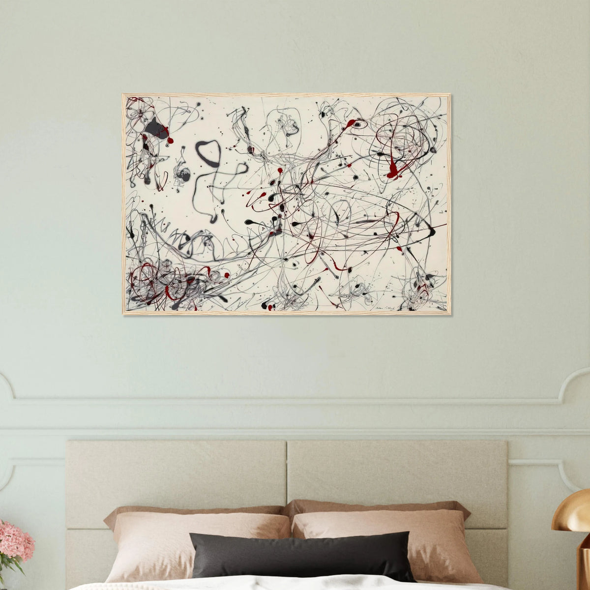 NUMBER 4 GRAY AND RED 1948 Framed Poster | Jackson Pollock Framed Prints Wall Art | Jackson Pollock Store