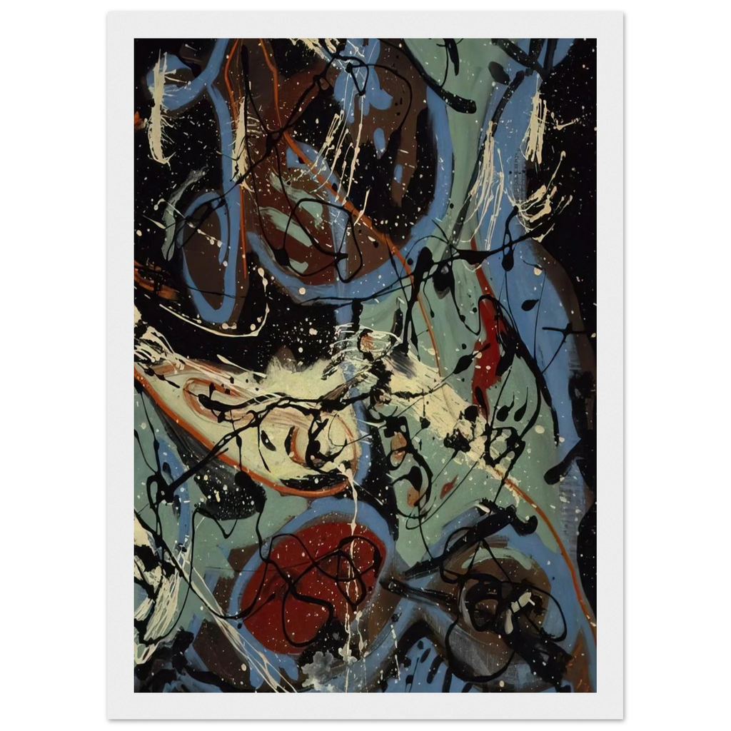 COMPOSITION WITH POURING II Framed Poster | Jackson Pollock Framed Prints Wall Art | Jackson Pollock Store