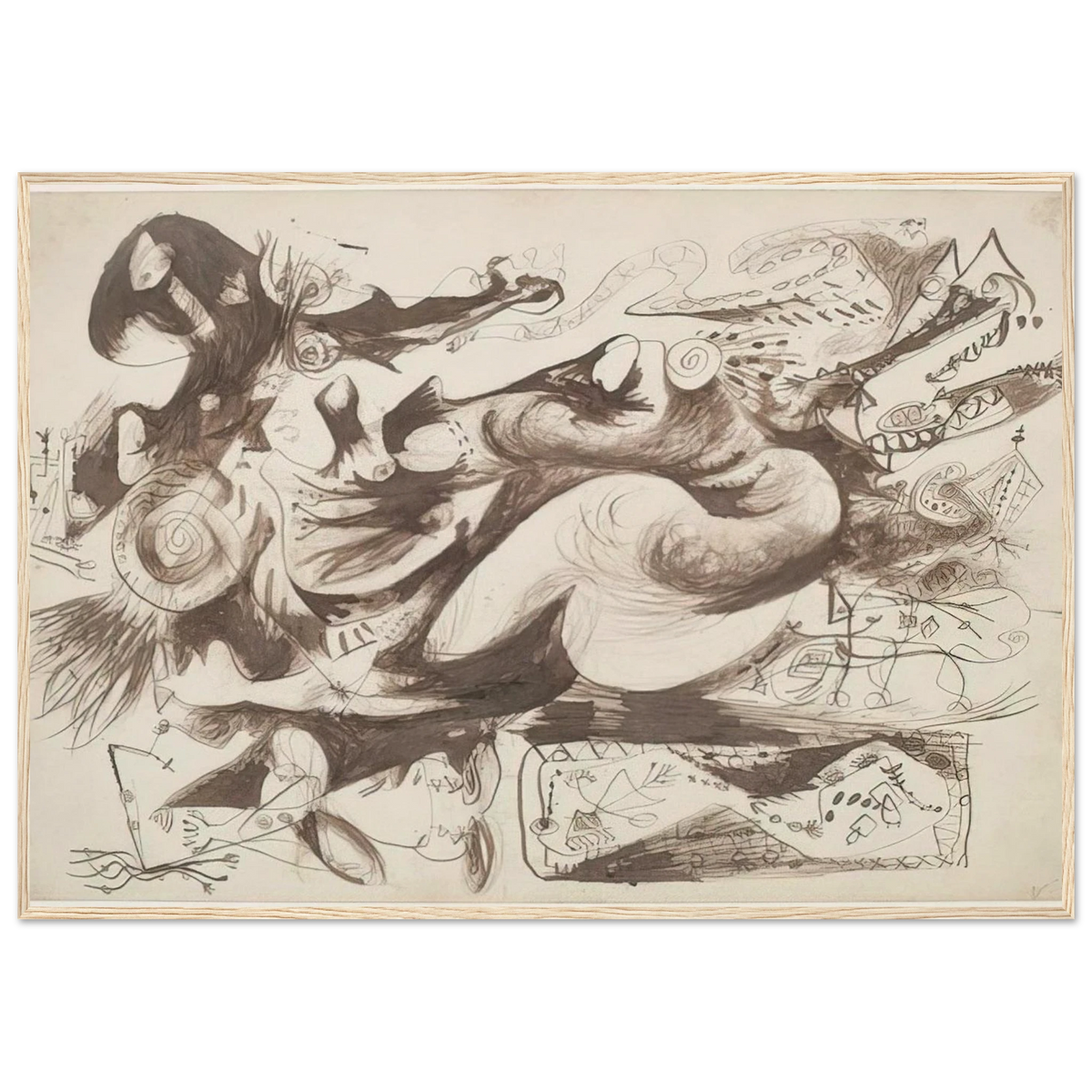 UNTITLED O CONNOR THAW 770 Framed Poster | Jackson Pollock Framed Prints Wall Art | Jackson Pollock Store