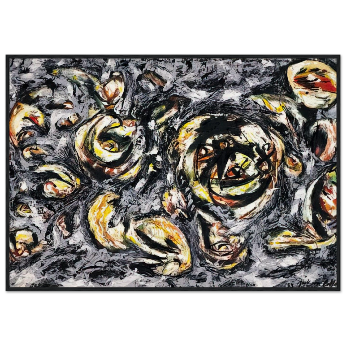 OCEAN GREYNESS 1953 Framed Poster | Jackson Pollock Framed Prints Wall Art | Jackson Pollock Store