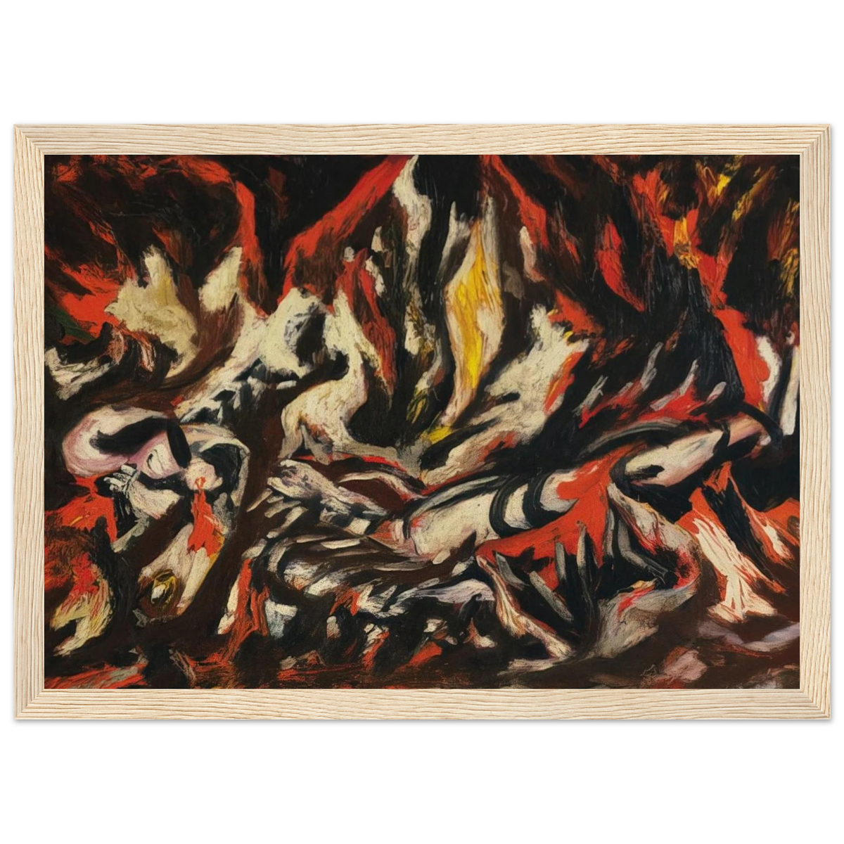 THE FLAME 1938 Framed Poster | Jackson Pollock Framed Prints Wall Art | Jackson Pollock Store