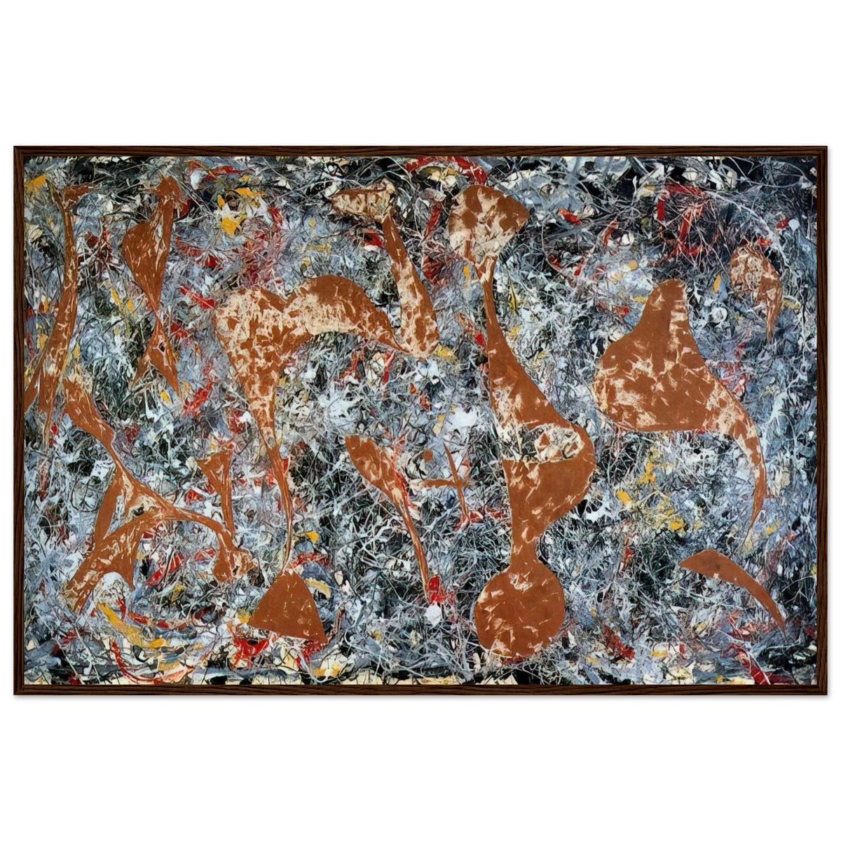 NUMBER 7 OUT OF THE WEB 1949 Framed Poster | Jackson Pollock Framed Prints Wall Art | Jackson Pollock Store