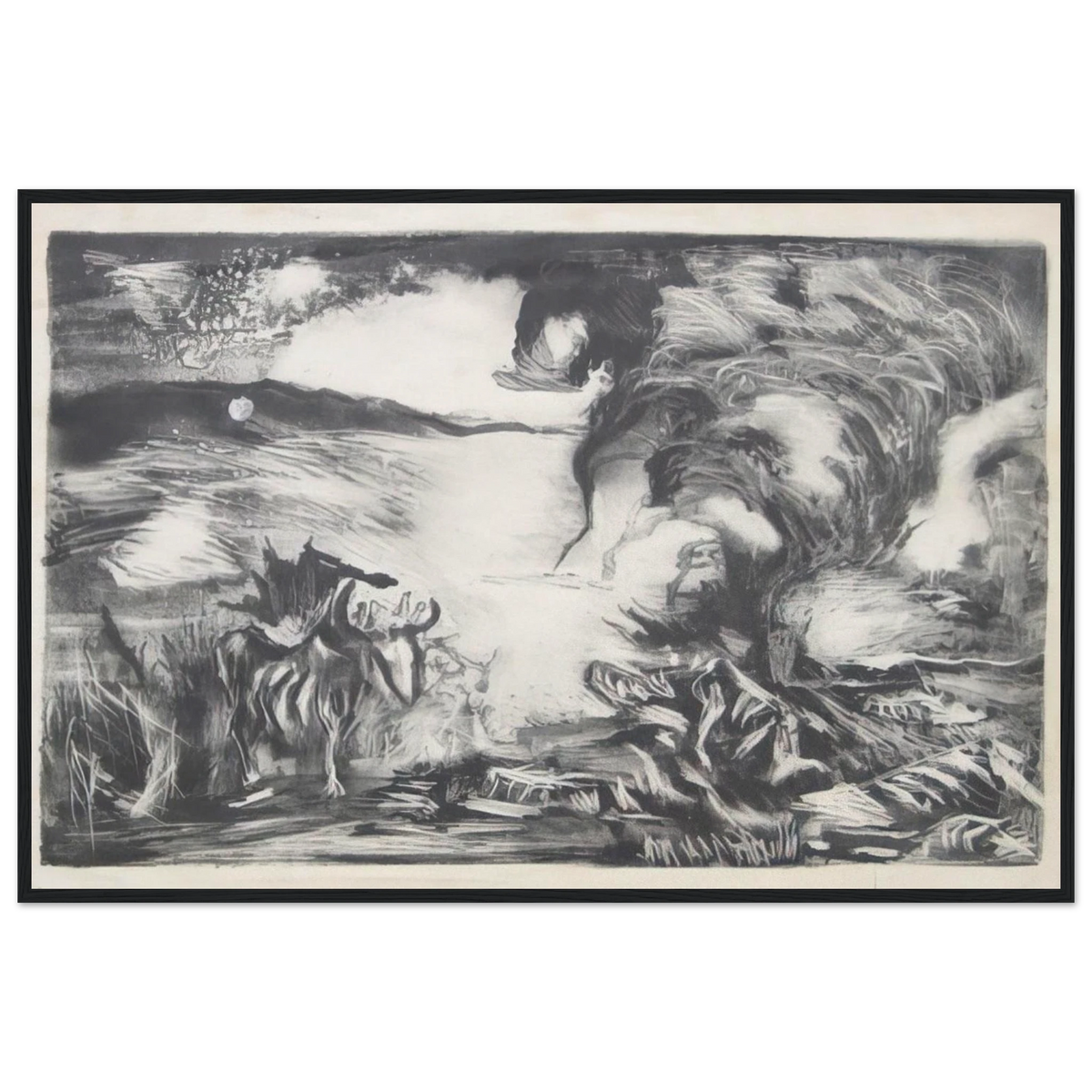 LANDSCAPE WITH STEER 1937 1 Framed Poster | Jackson Pollock Framed Prints Wall Art | Jackson Pollock Store