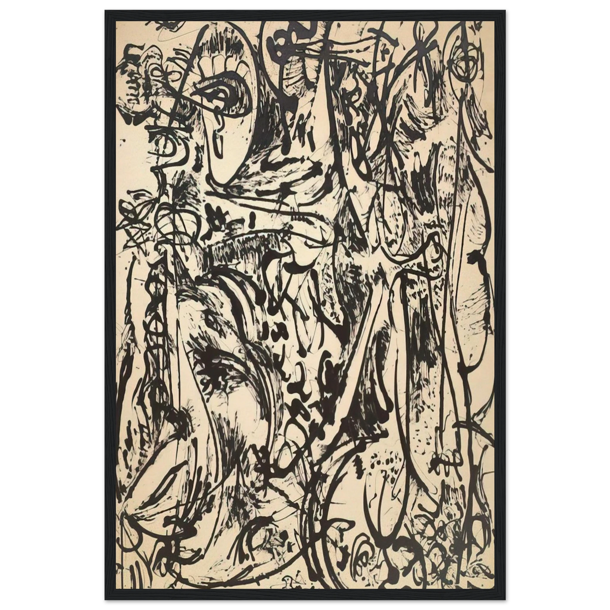 ECHO 1951 Framed Poster | Jackson Pollock Framed Prints Wall Art | Jackson Pollock Store