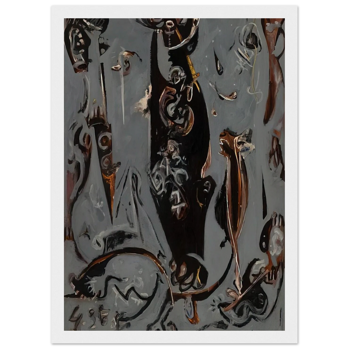 TOTEM LESSON 2 1945 Framed Poster | Jackson Pollock Framed Prints Wall Art | Jackson Pollock Store