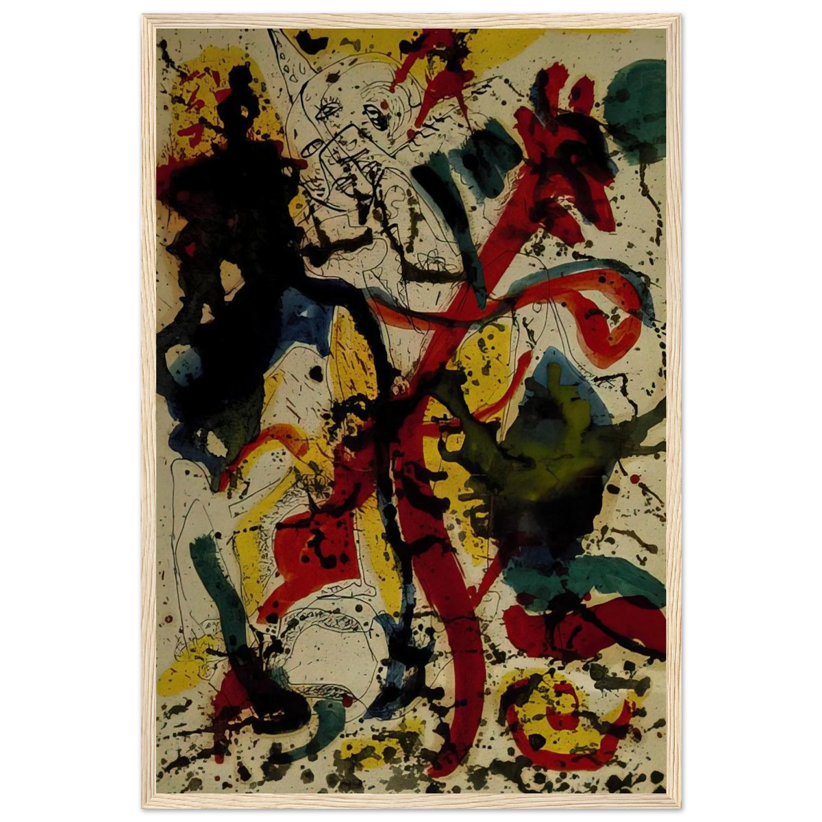 UNTITLED 1944 Framed Poster | Jackson Pollock Framed Prints Wall Art | Jackson Pollock Store