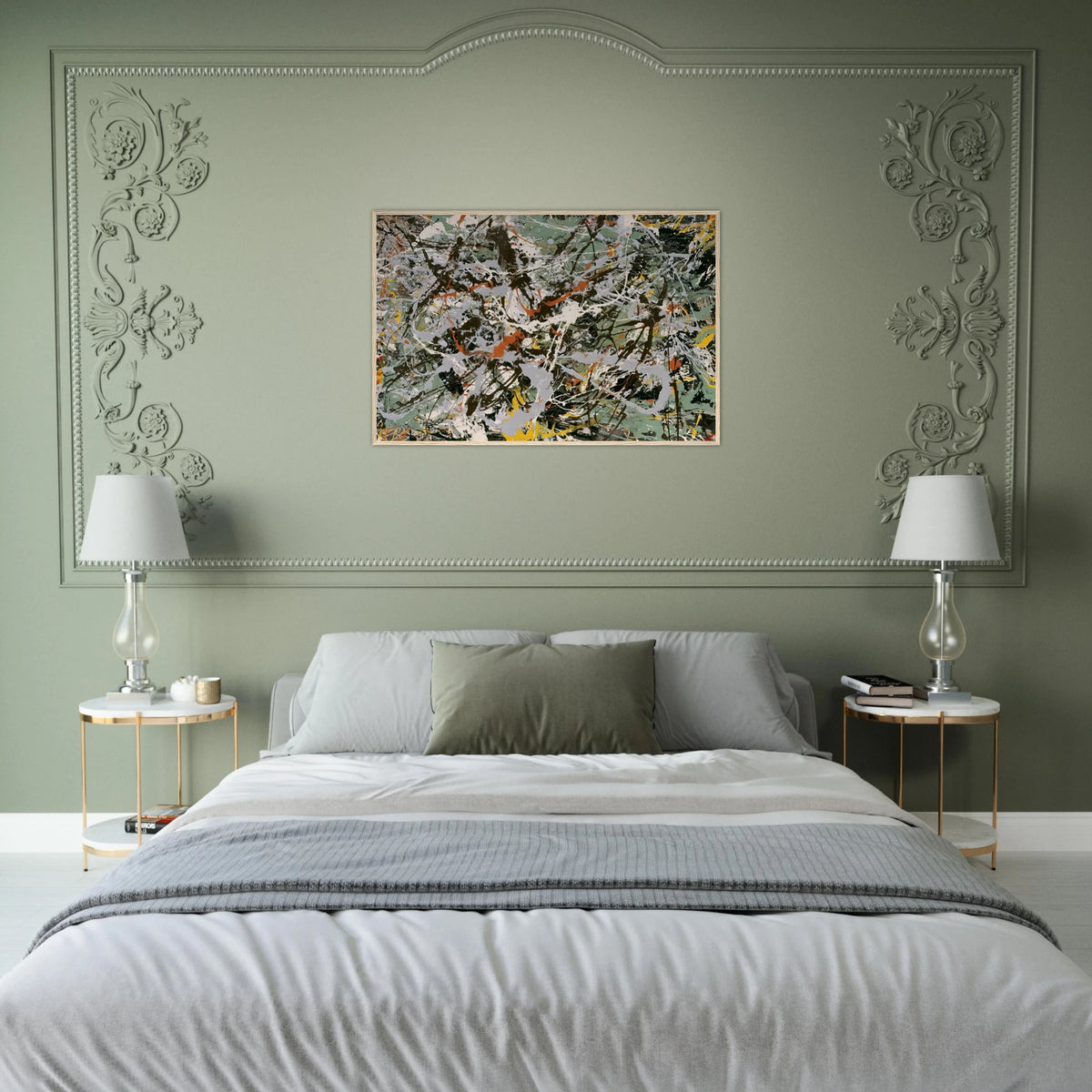 UNTITLED GREEN SILVER 1949 Framed Poster | Jackson Pollock Framed Prints Wall Art | Jackson Pollock Store