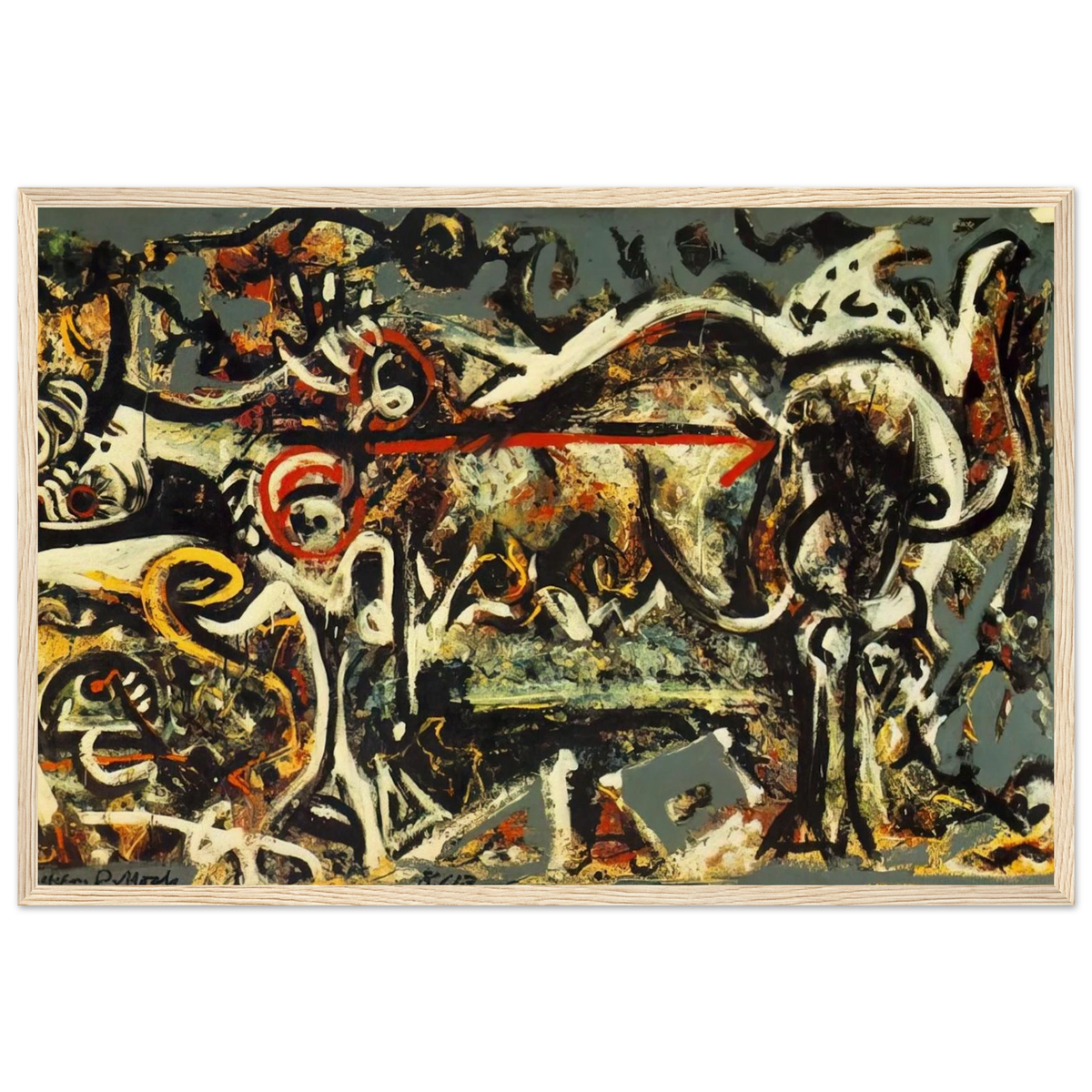 THE SHE WOLF Framed Poster | Jackson Pollock Framed Prints Wall Art | Jackson Pollock Store
