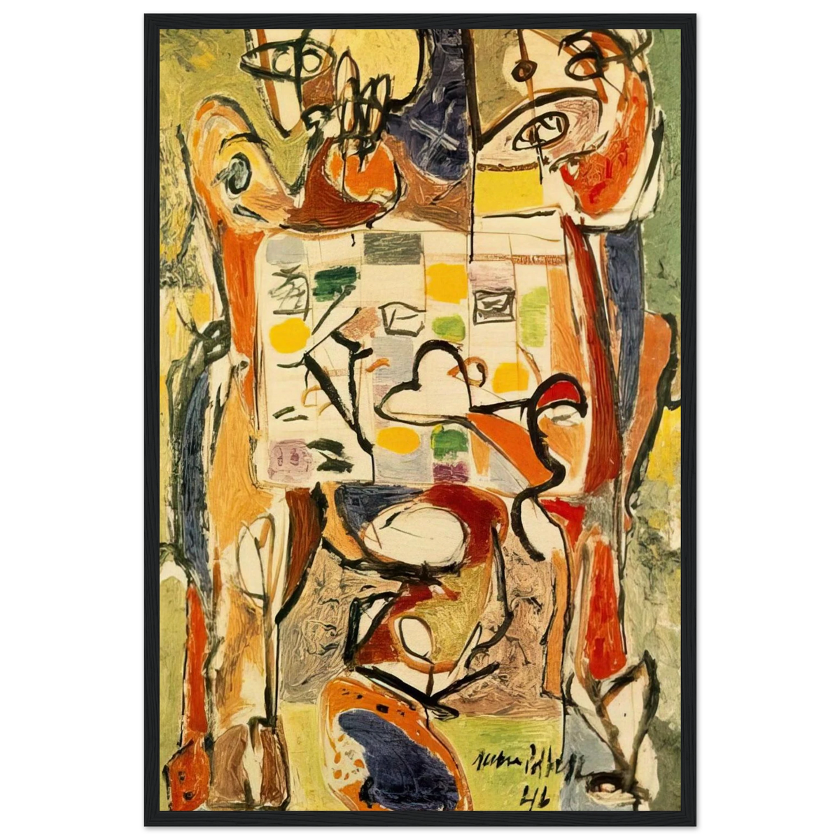 THE TEA CUP Framed Poster | Jackson Pollock Framed Prints Wall Art | Jackson Pollock Store