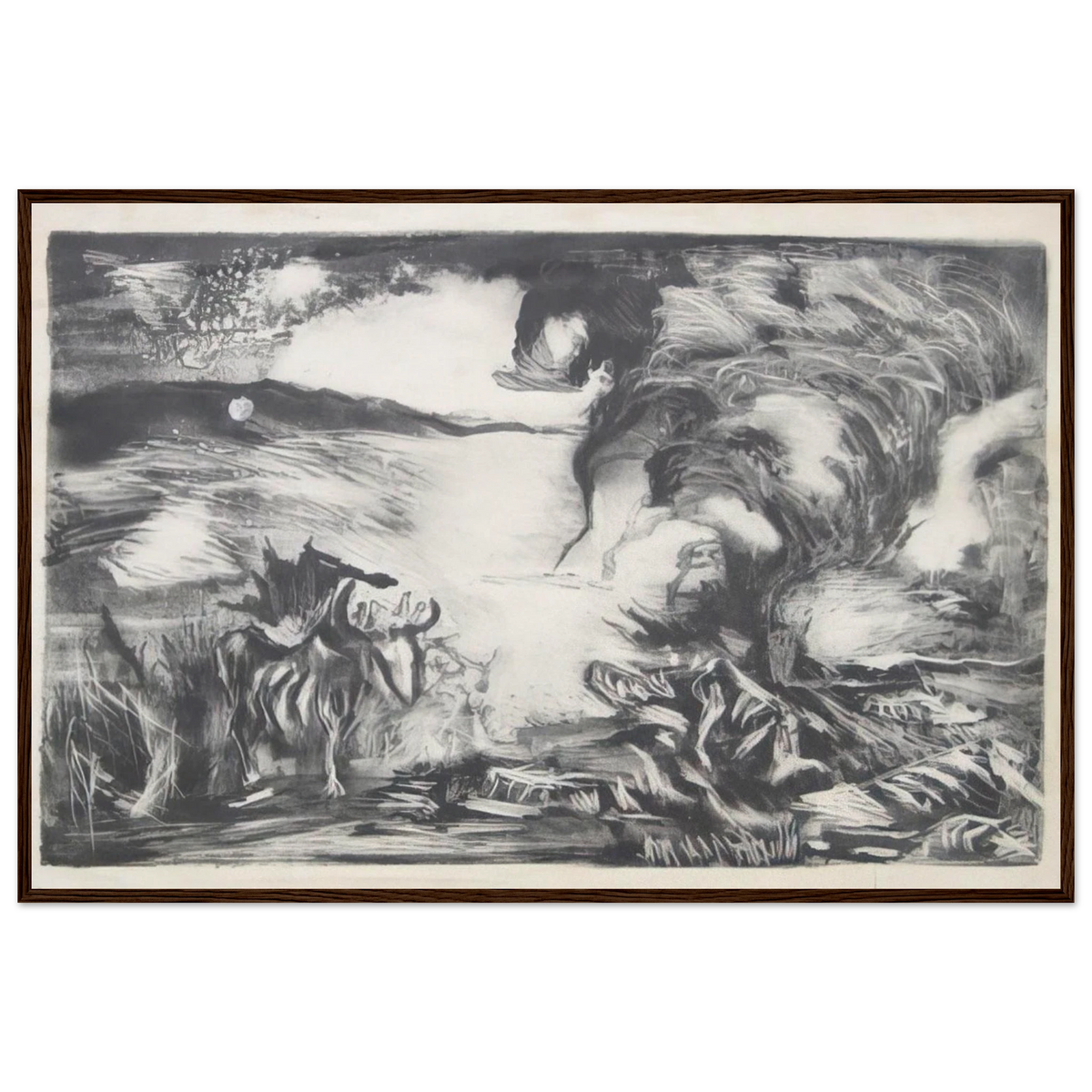 LANDSCAPE WITH STEER 1937 1 Framed Poster | Jackson Pollock Framed Prints Wall Art | Jackson Pollock Store