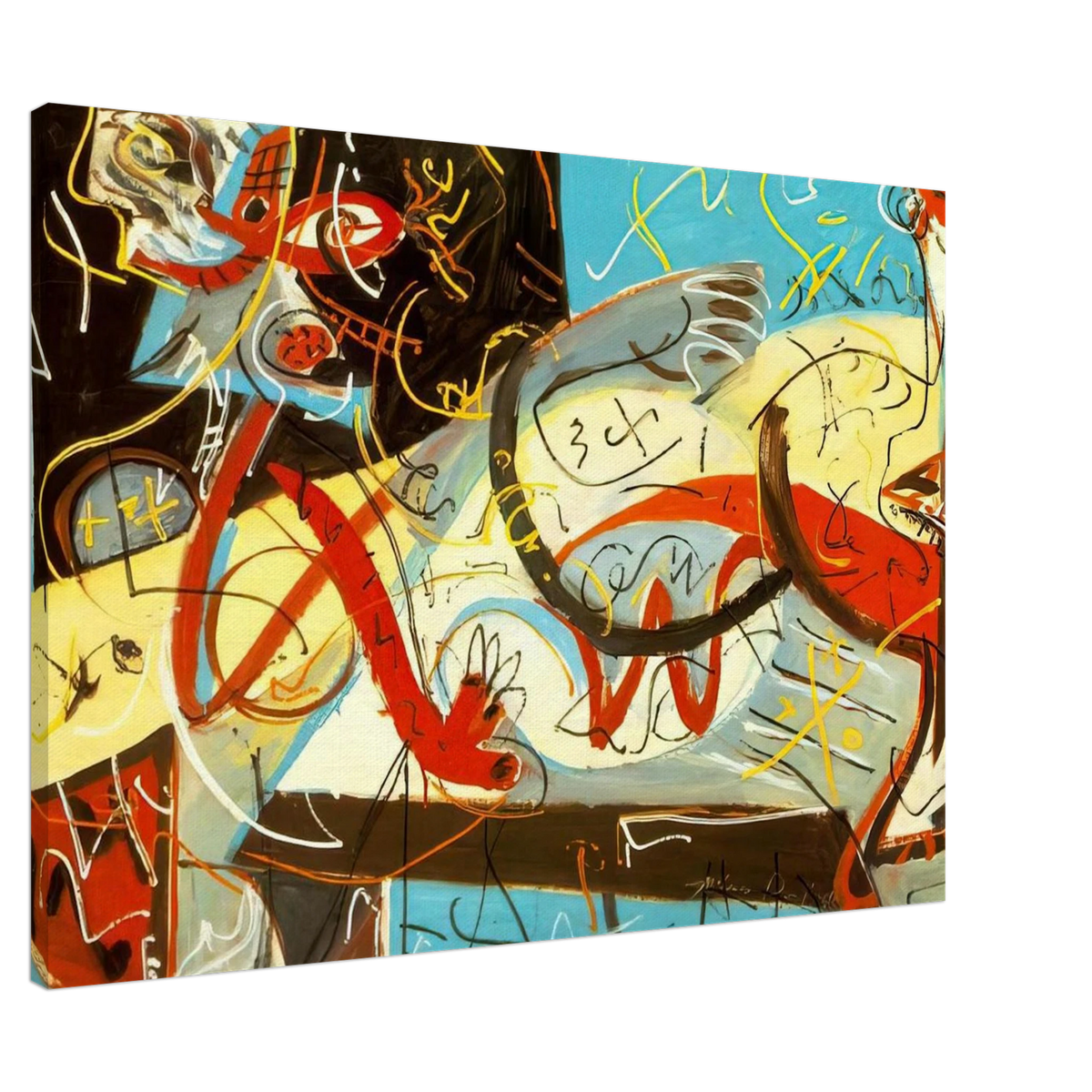STENOGRAPHIC FIGURE Canvas | Jackson Pollock Canvas | Jackson Pollock Store