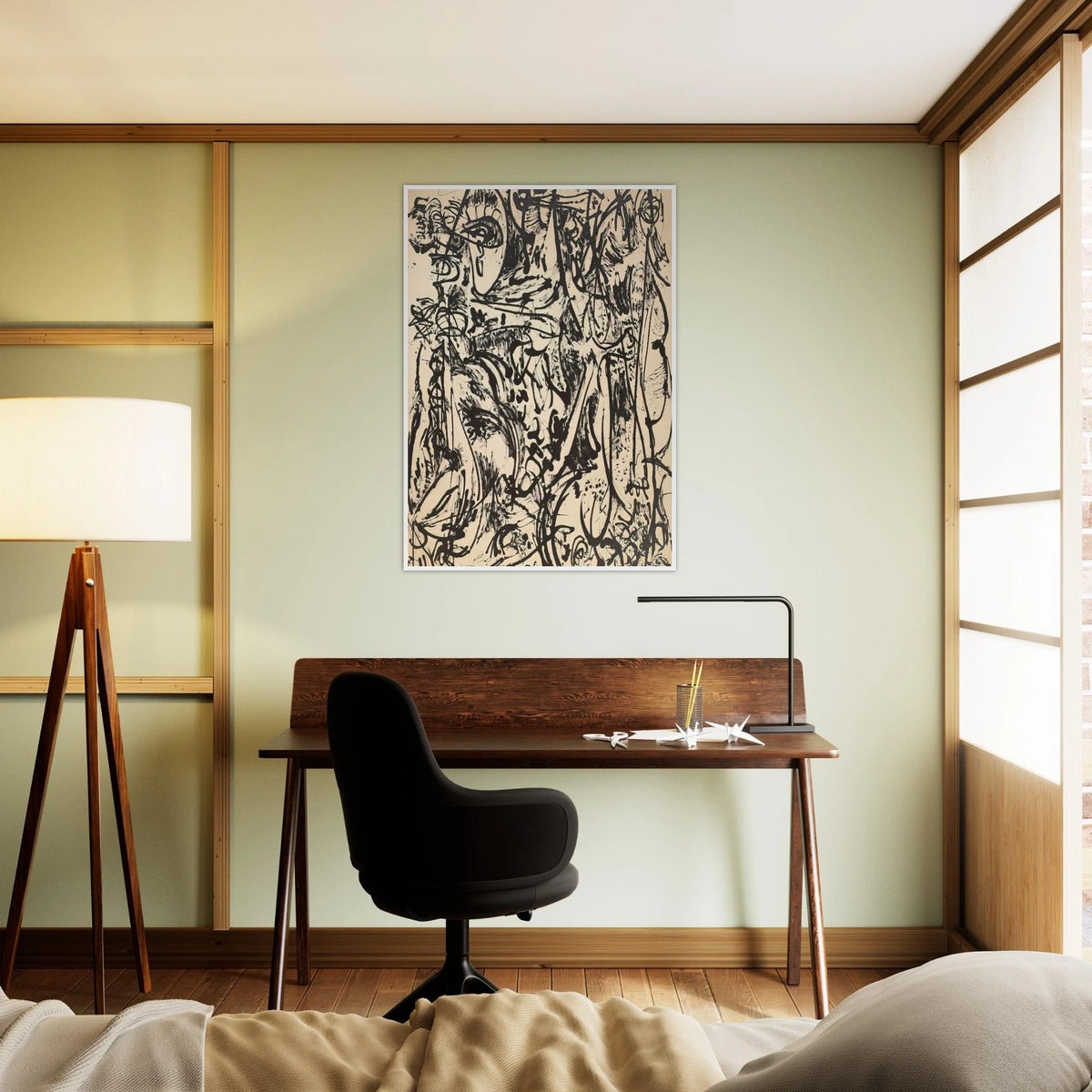 ECHO 1951 Framed Poster | Jackson Pollock Framed Prints Wall Art | Jackson Pollock Store