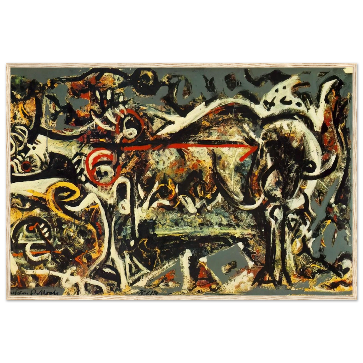THE SHE WOLF Framed Poster | Jackson Pollock Framed Prints Wall Art | Jackson Pollock Store