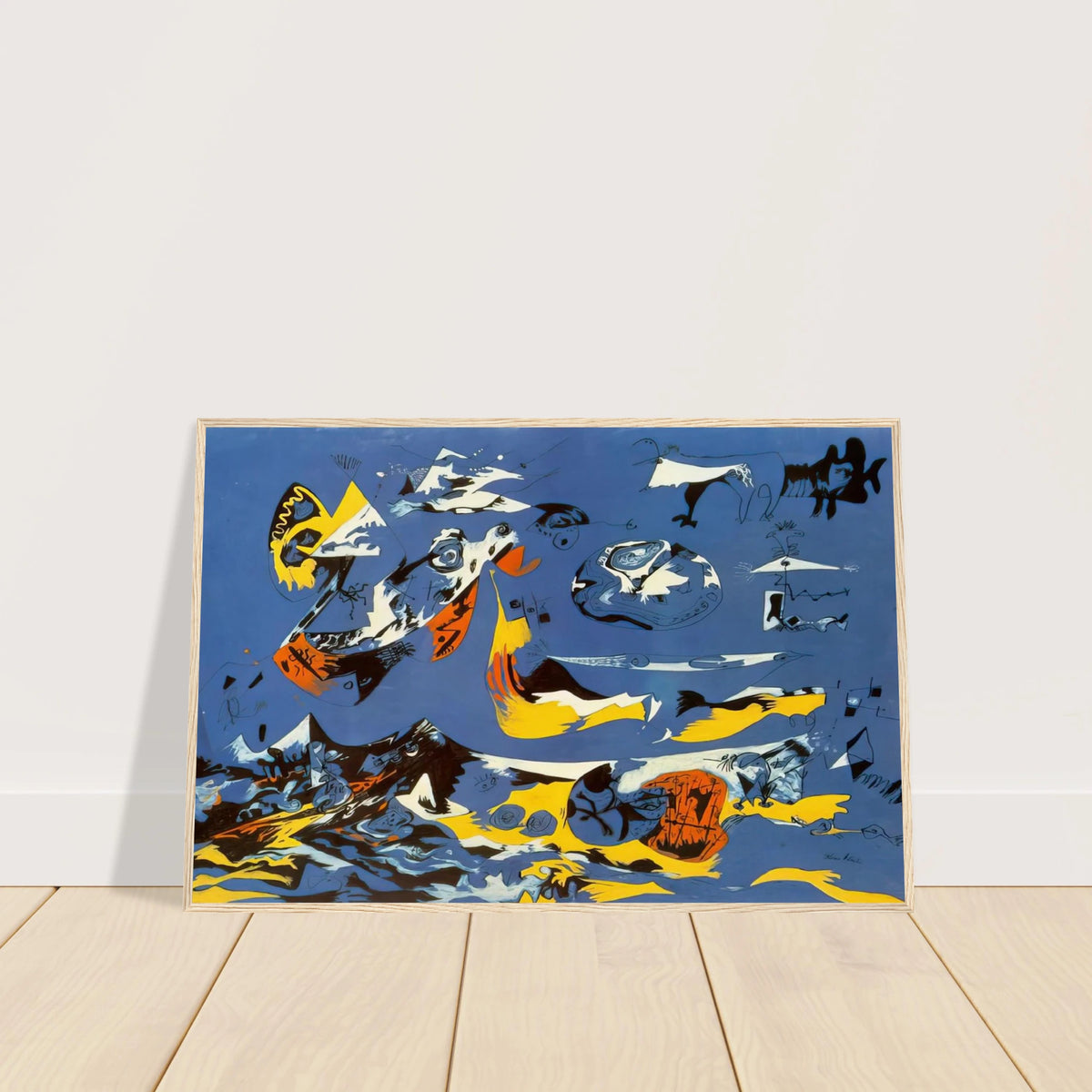 BLUE MOBY DICK Framed Poster | Jackson Pollock Framed Prints Wall Art | Jackson Pollock Store