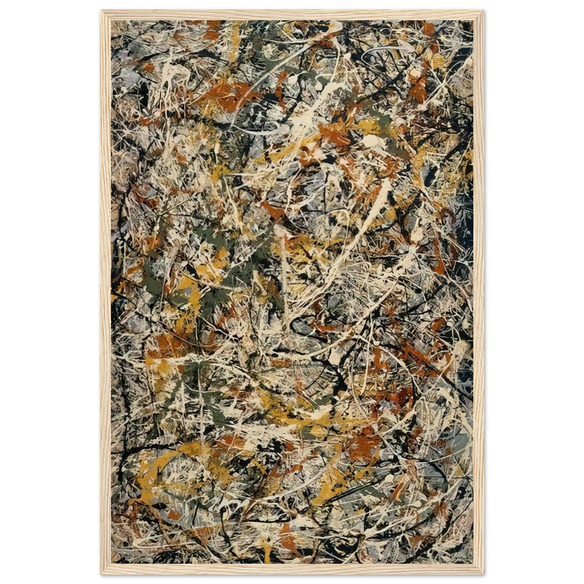 NUMBER 3 1 Framed Poster | Jackson Pollock Framed Prints Wall Art | Jackson Pollock Store