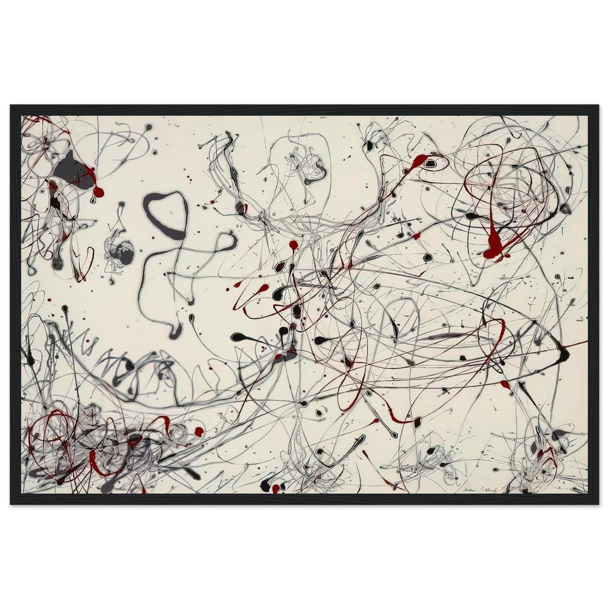 NUMBER 4 GRAY AND RED 1948 Framed Poster | Jackson Pollock Framed Prints Wall Art | Jackson Pollock Store