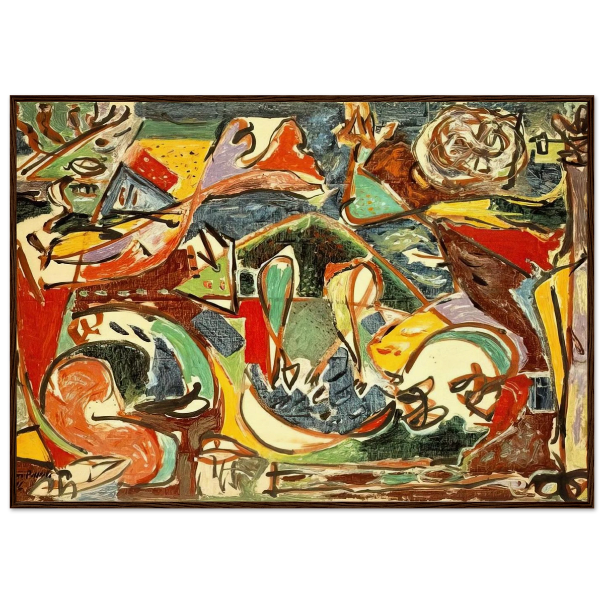 THE KEY Framed Poster | Jackson Pollock Framed Prints Wall Art | Jackson Pollock Store