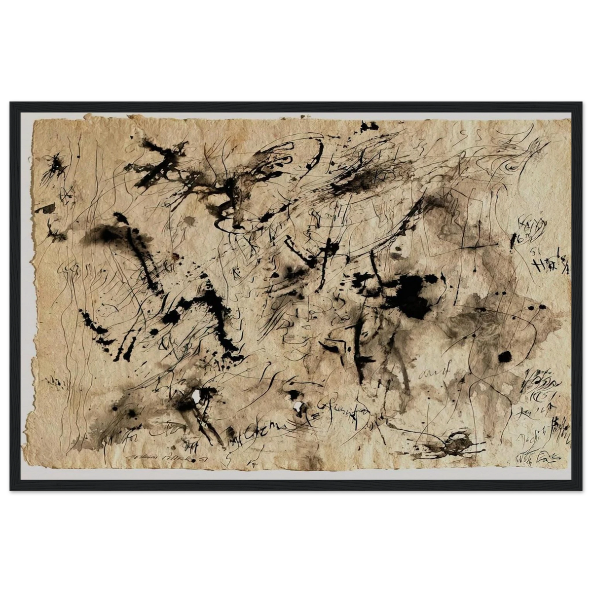 UNTITLED 1951 1 Framed Poster | Jackson Pollock Framed Prints Wall Art | Jackson Pollock Store