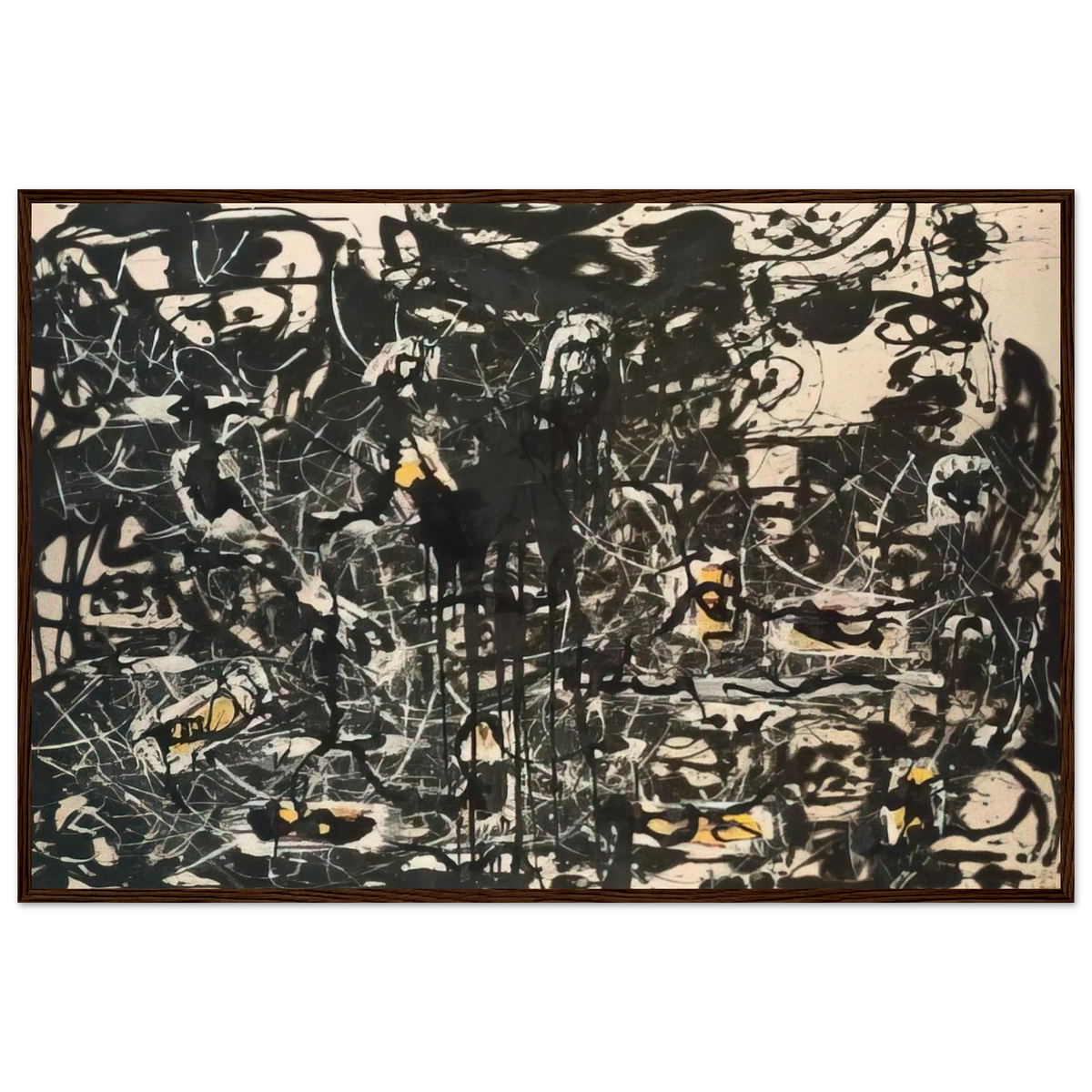 YELLOW ISLANDS Framed Poster | Jackson Pollock Framed Prints Wall Art | Jackson Pollock Store