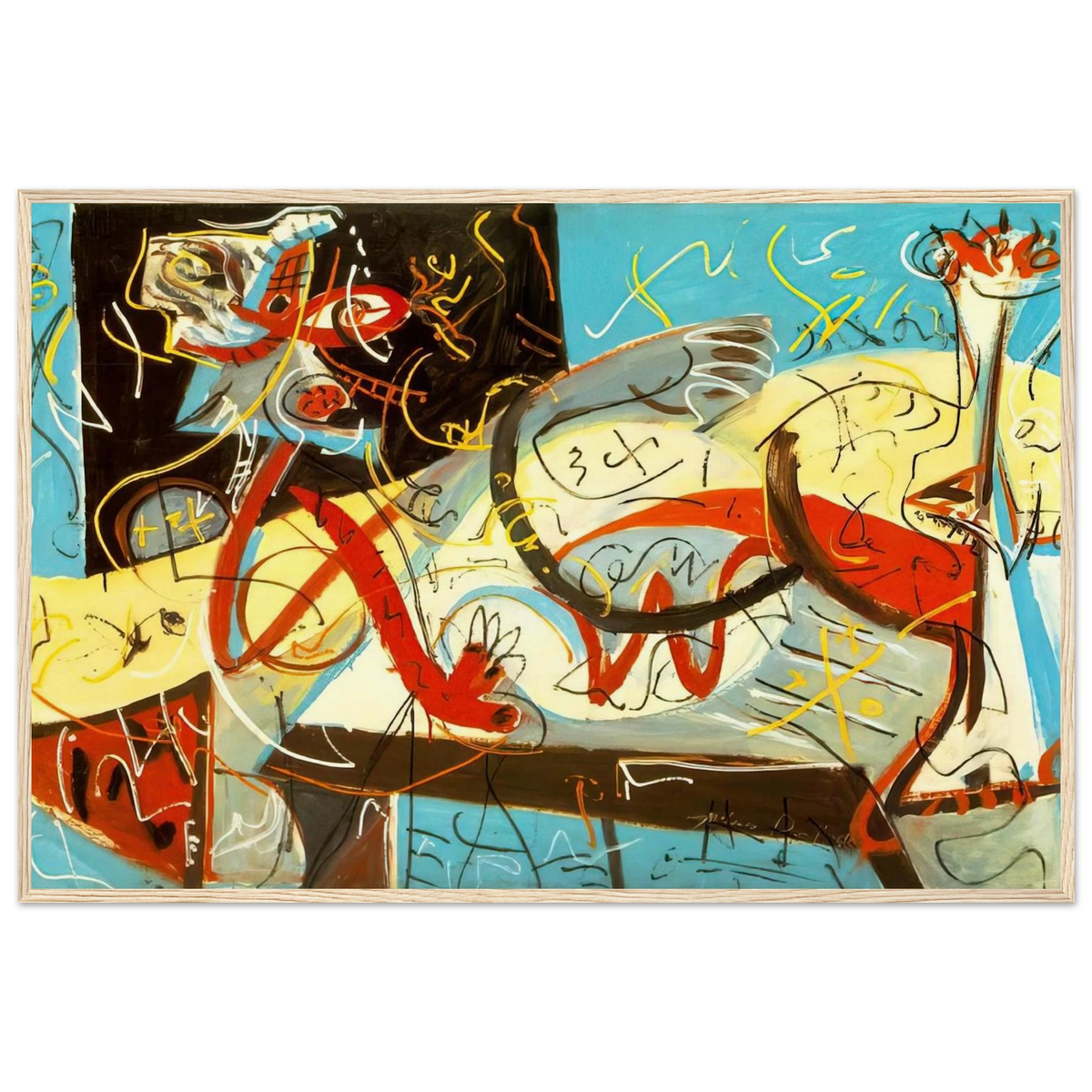STENOGRAPHIC FIGURE Framed Poster | Jackson Pollock Framed Prints Wall Art | Jackson Pollock Store