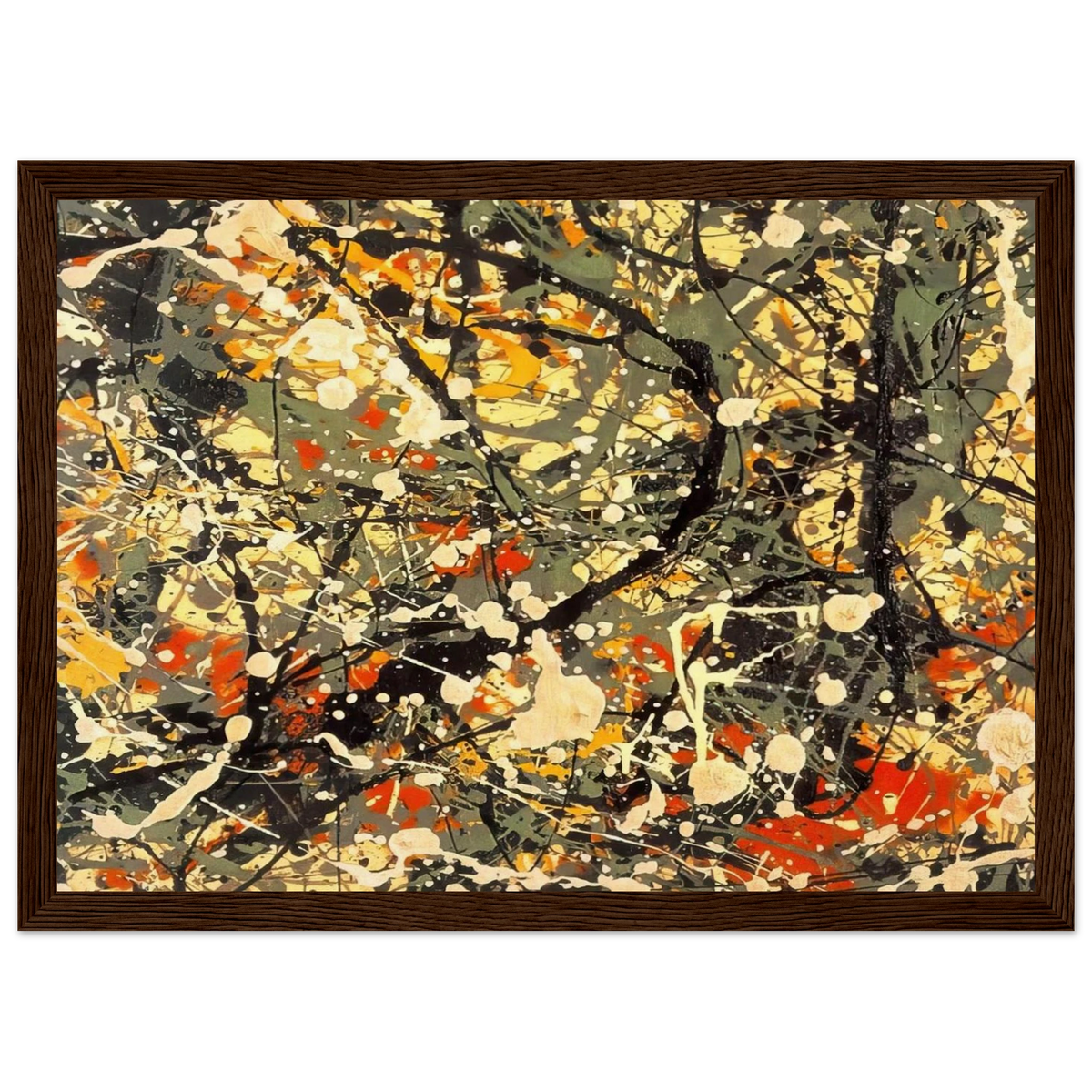 NUMBER 8 DETAIL Framed Poster | Jackson Pollock Framed Prints Wall Art | Jackson Pollock Store