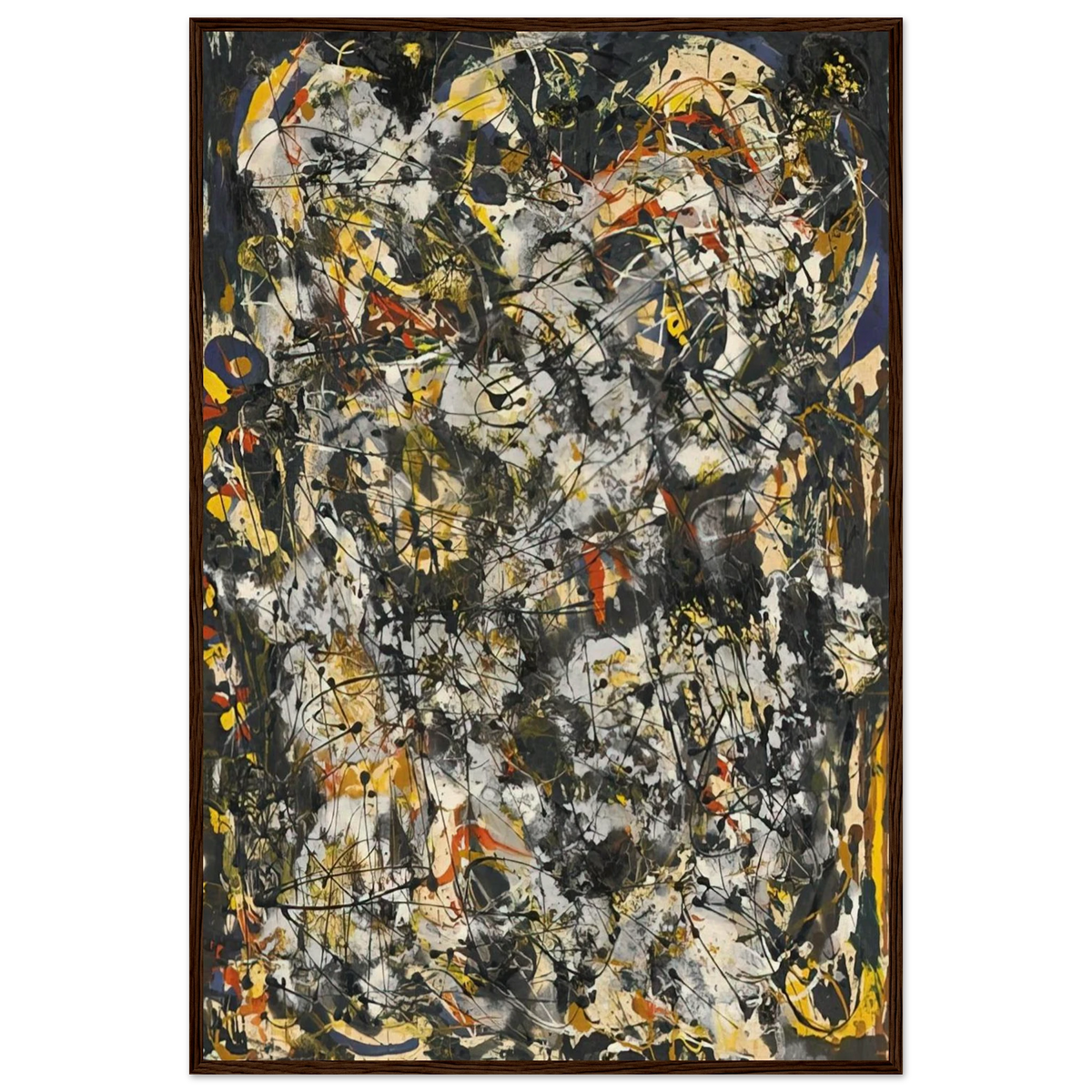 NUMBER 4 1951 Framed Poster | Jackson Pollock Framed Prints Wall Art | Jackson Pollock Store