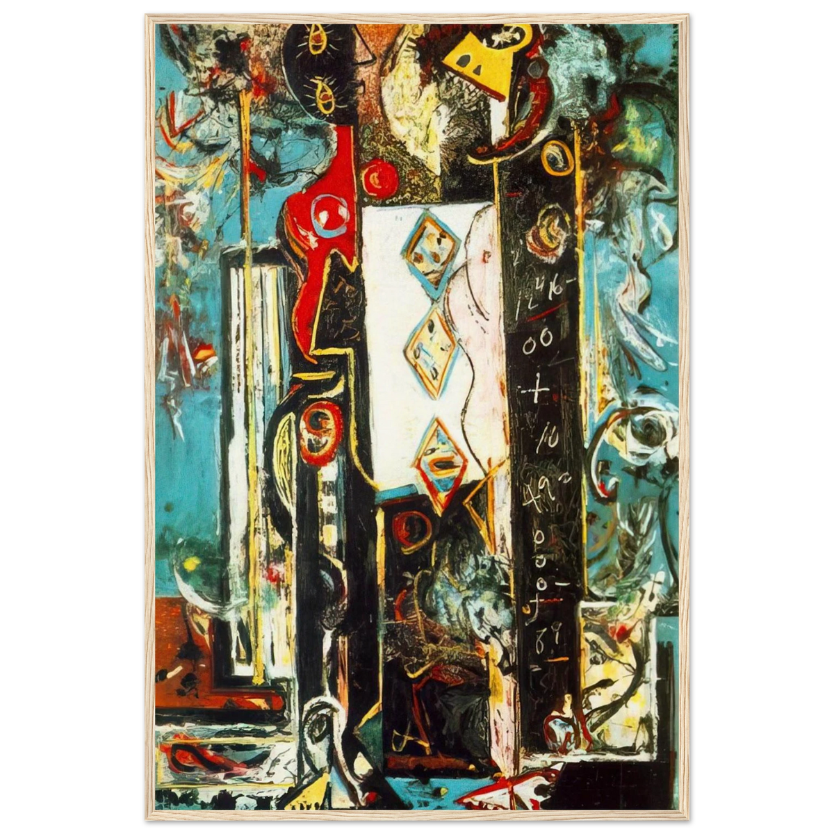 MALE AND FEMALE Framed Poster | Jackson Pollock Framed Prints Wall Art | Jackson Pollock Store