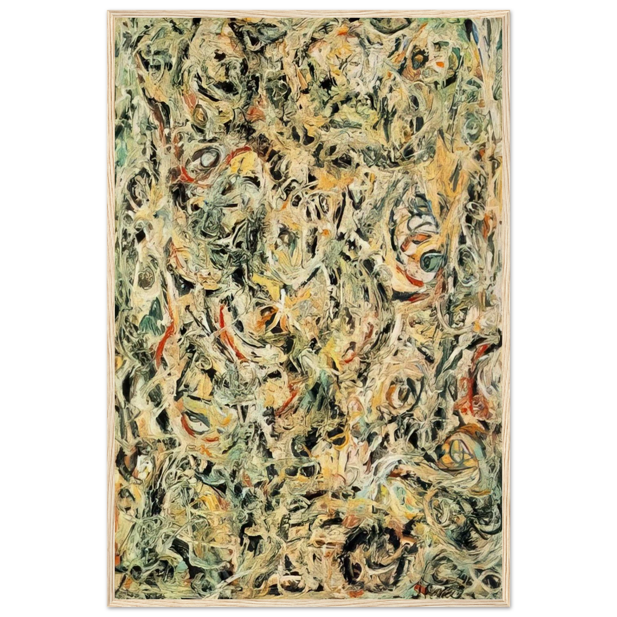 EYES IN THE HEAT 1946 Framed Poster | Jackson Pollock Framed Prints Wall Art | Jackson Pollock Store